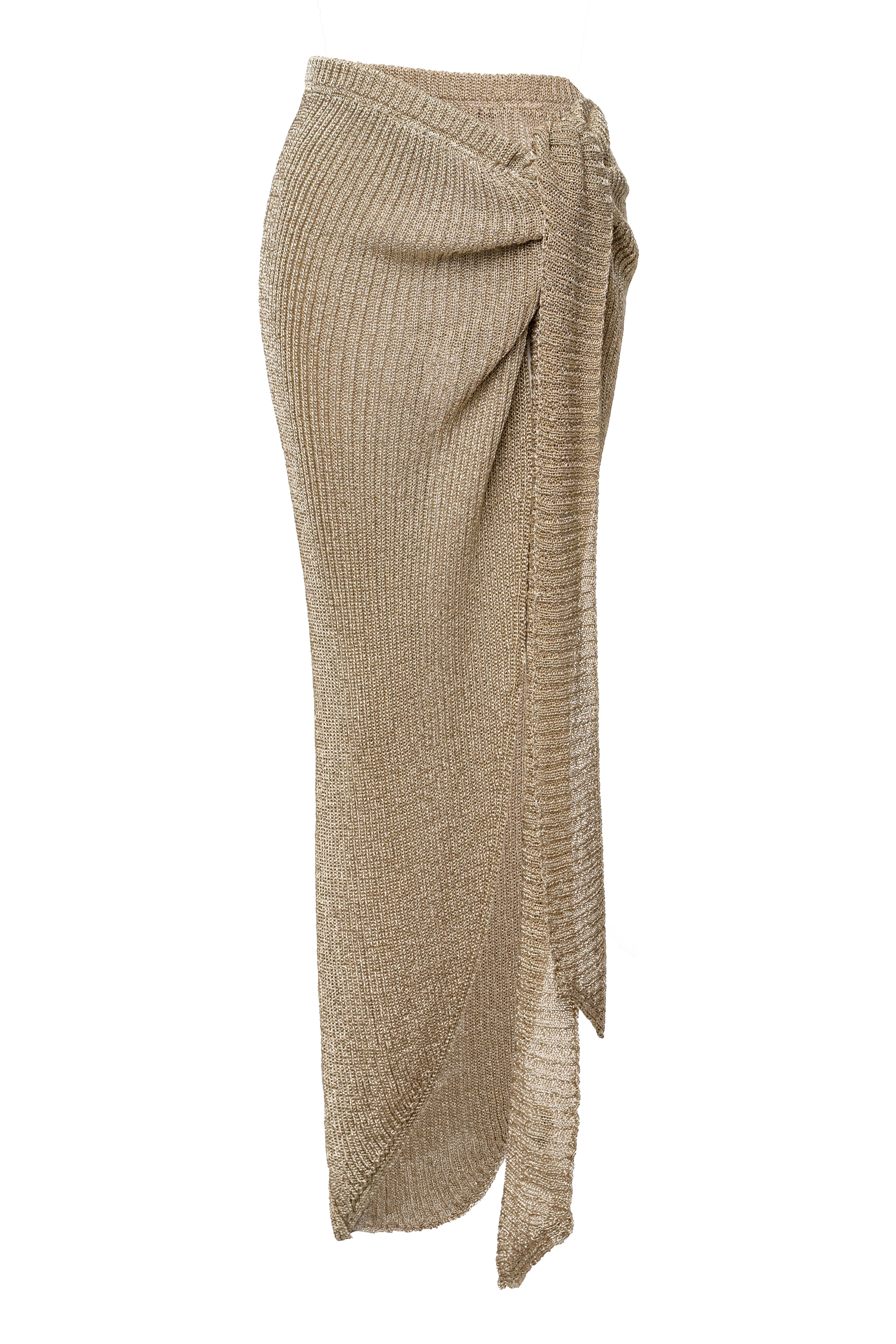 Gold Sunlit Metallic Sarong - JLUXLABEL