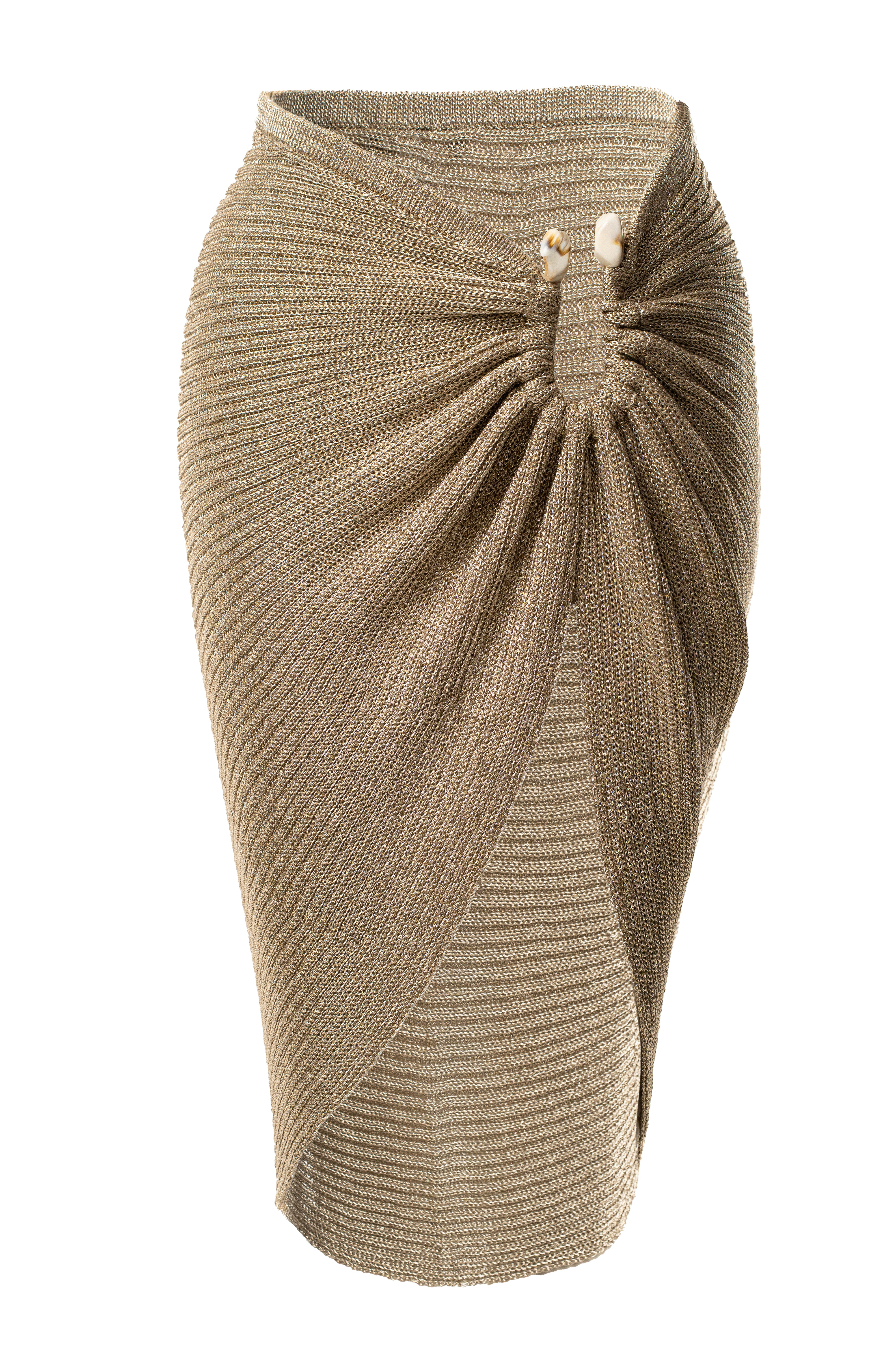 Gold Luminous Metallic Skirt - JLUXLABEL