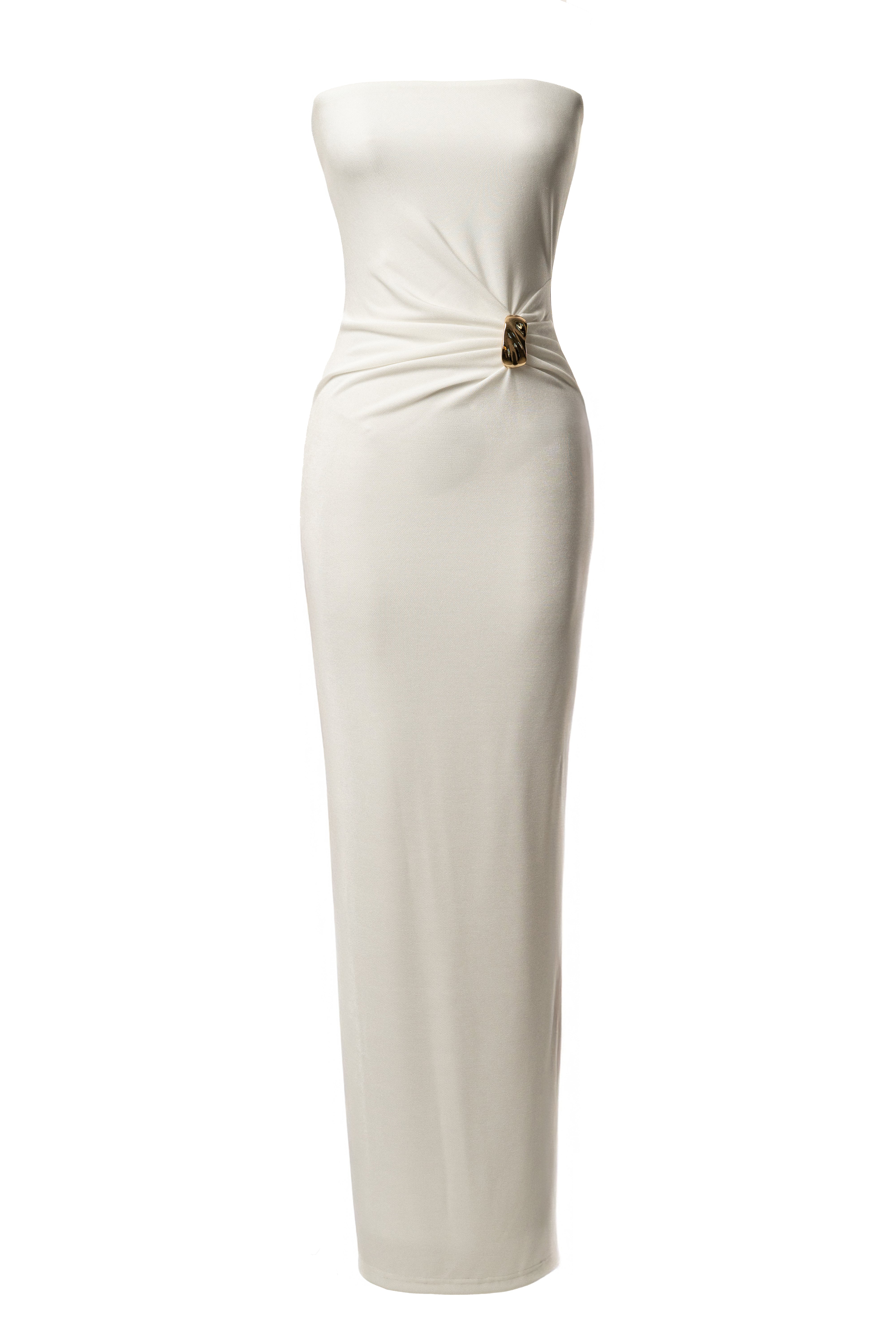 White Celestial Drift Maxi Dress - JLUXLABEL