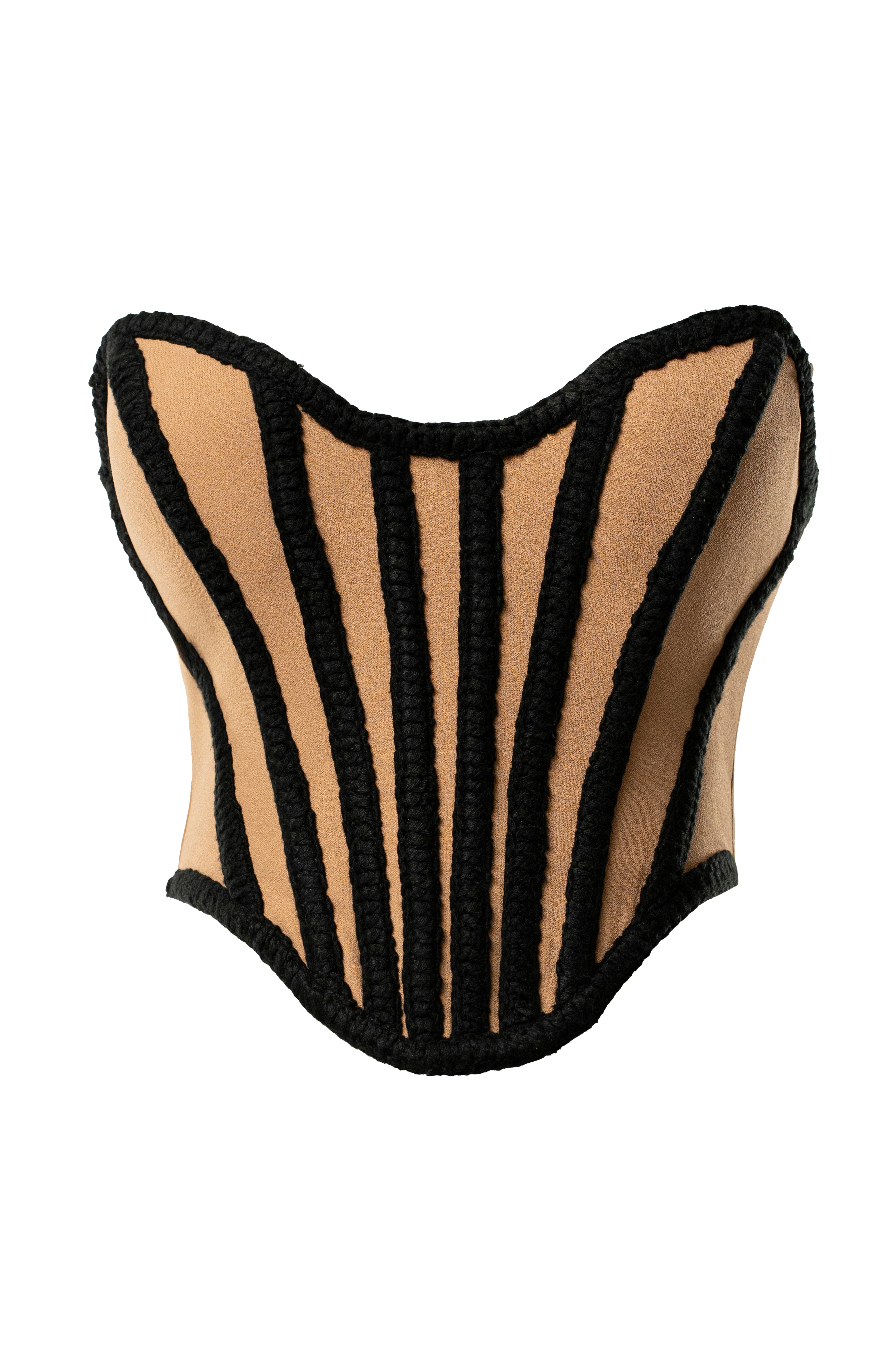 Black Cassis Braided Corset - JLUXLABEL