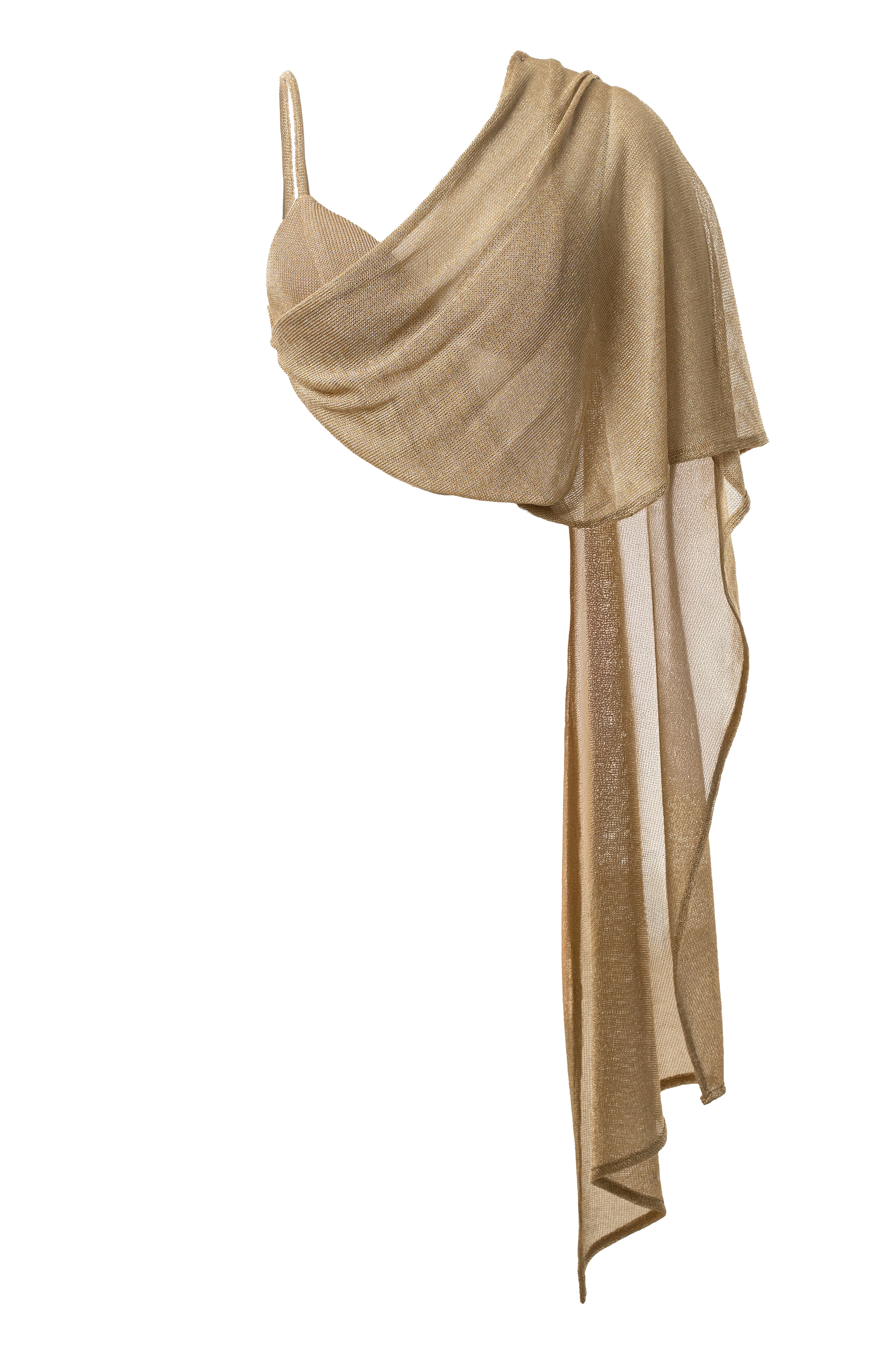 Gold Nocturne Draped Top - JLUXLABEL