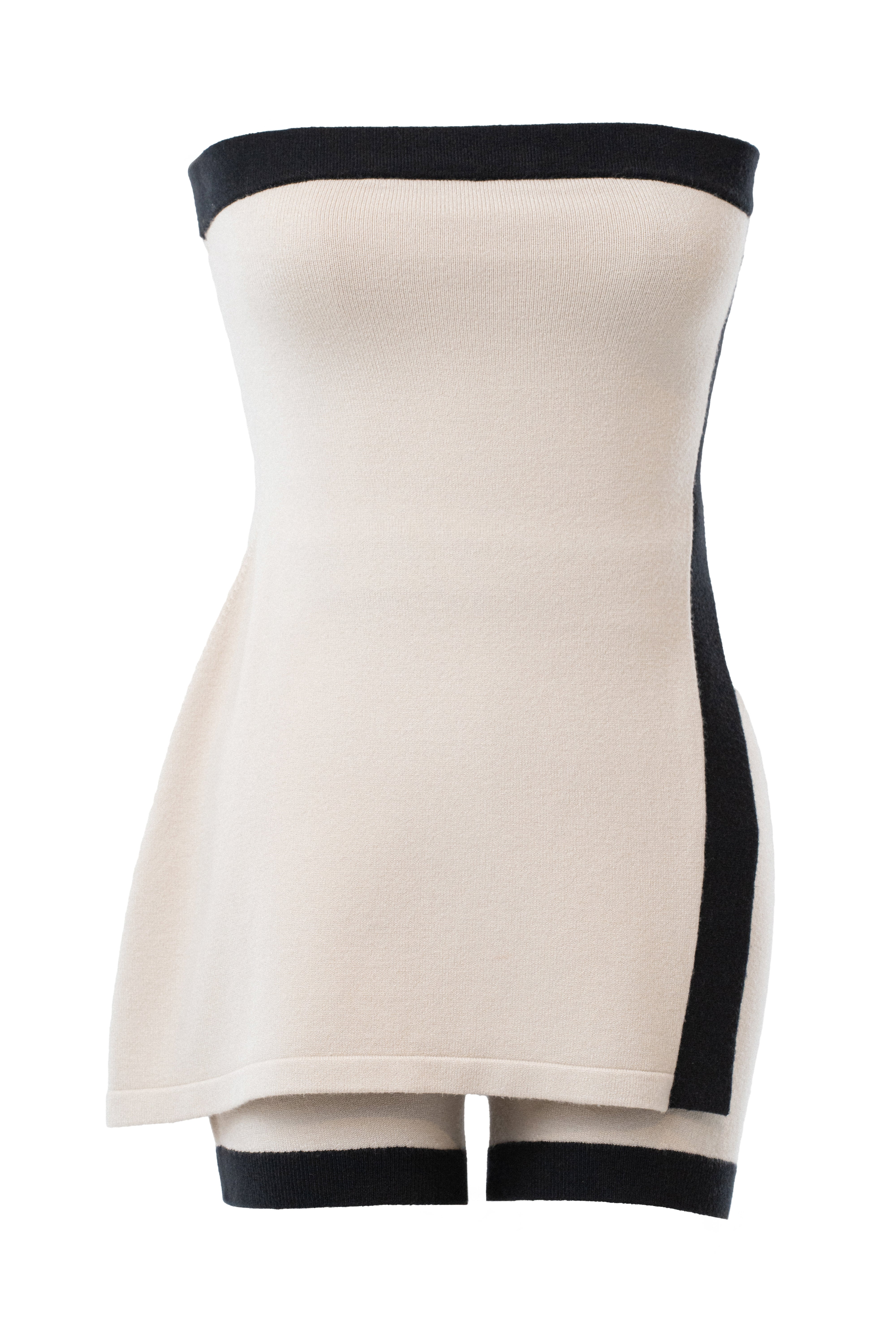 Milk/Black Olivea Knit Short Set - JLUXLABEL