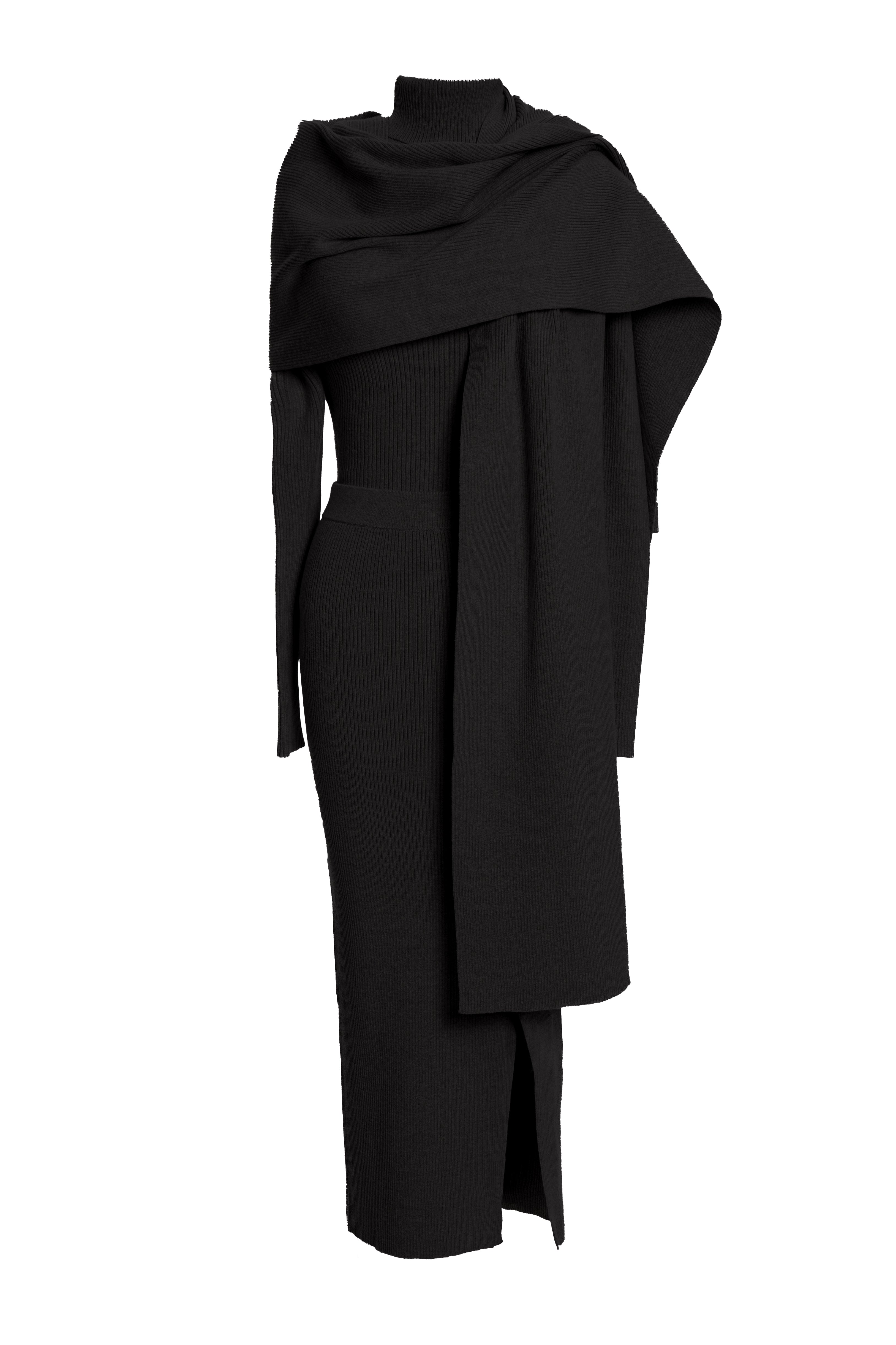 Black Cardinal Essential Knit Skirt - JLUXLABEL