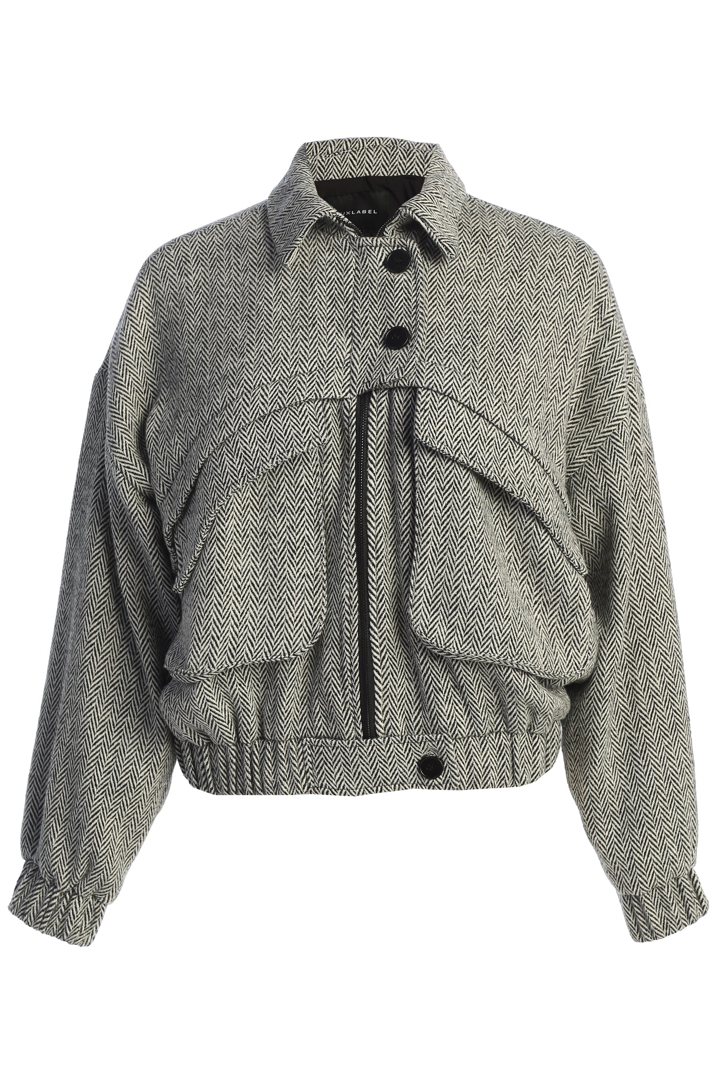 Classic Herringbone Bomber Jacket - JLUXLABEL