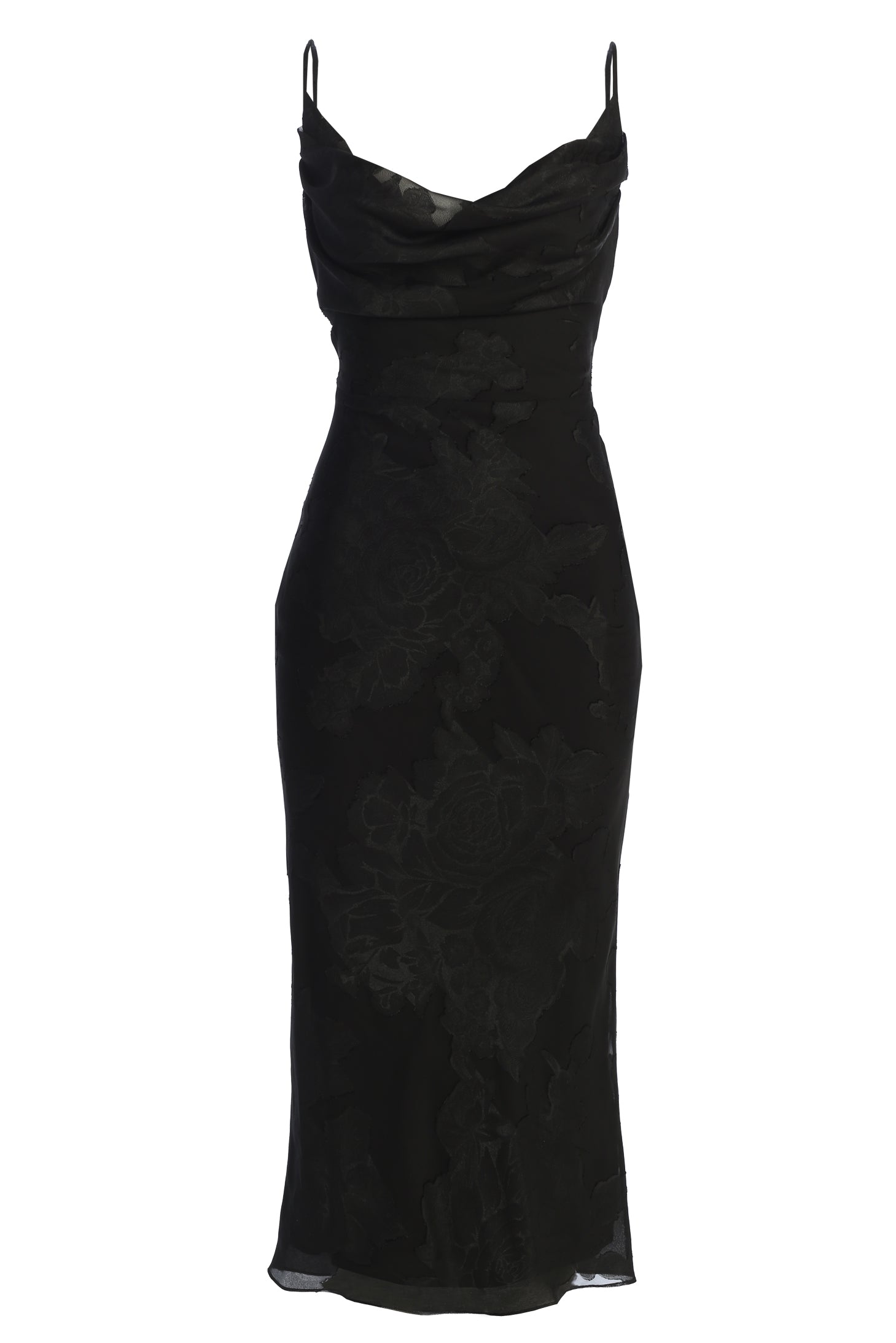 Black Midnight Magic Midi Dress - JLUXLABEL