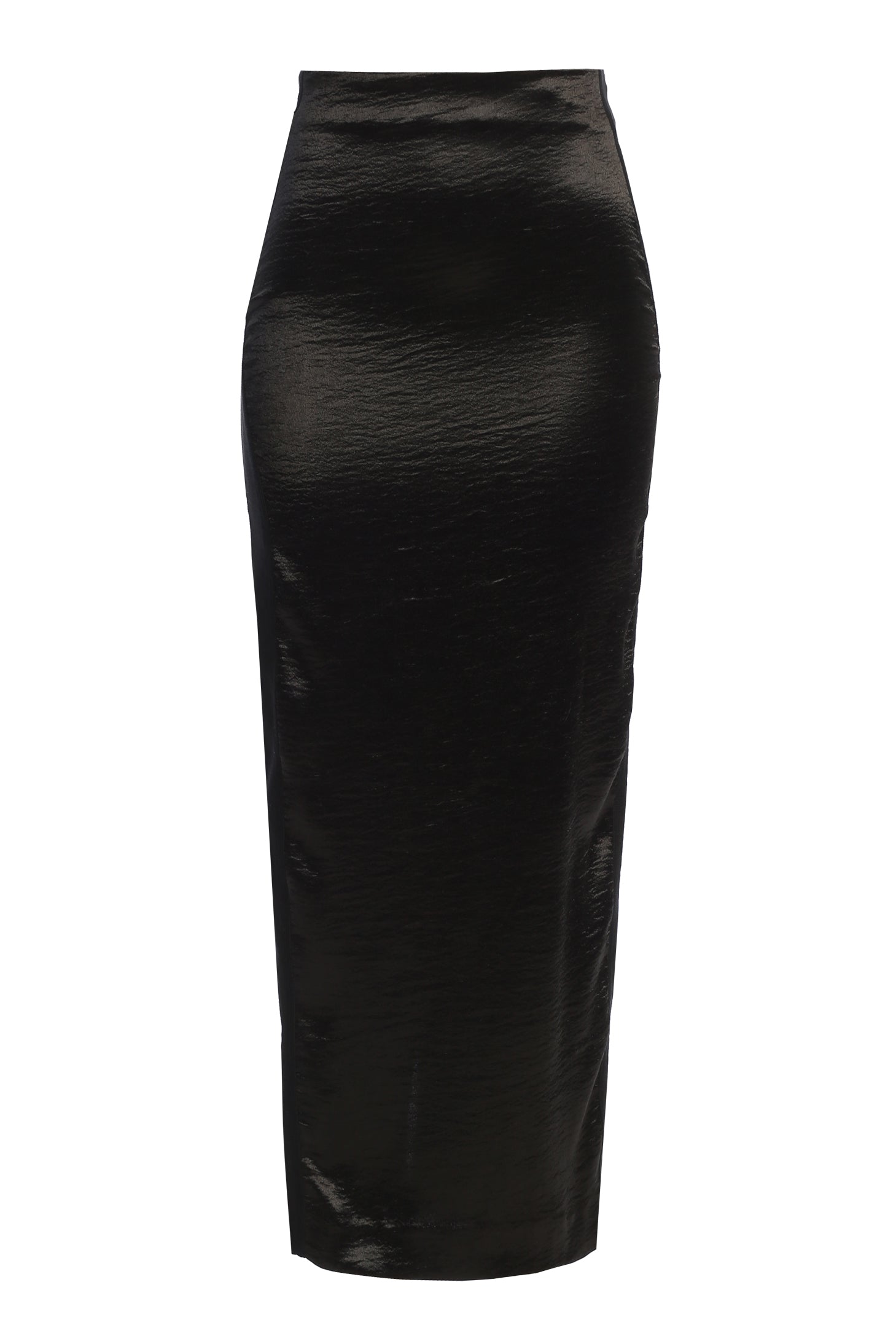 Black Nora Satin Maxi Skirt - JLUXLABEL