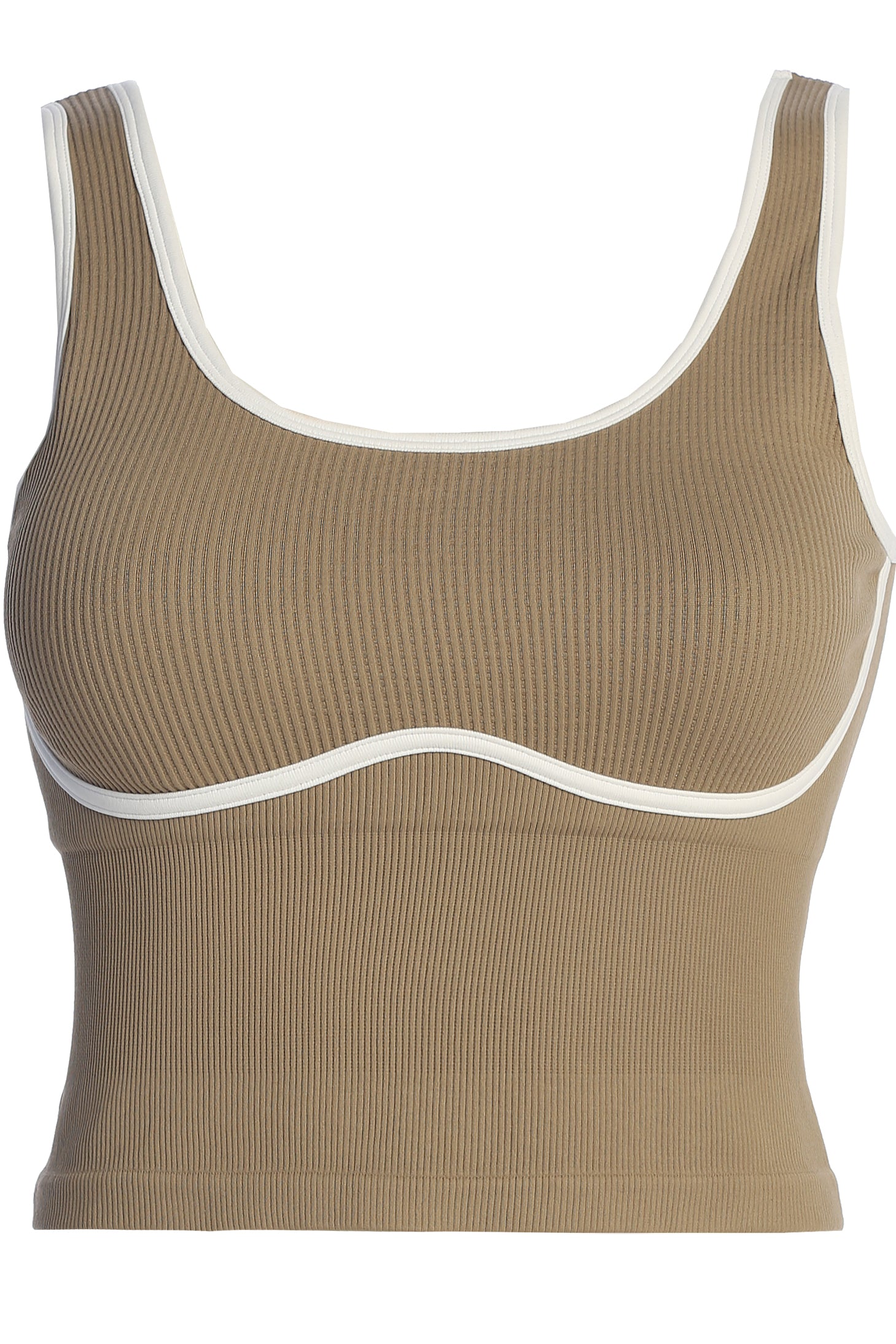 Beige/White Limitless Performance Top - JLUXLABEL