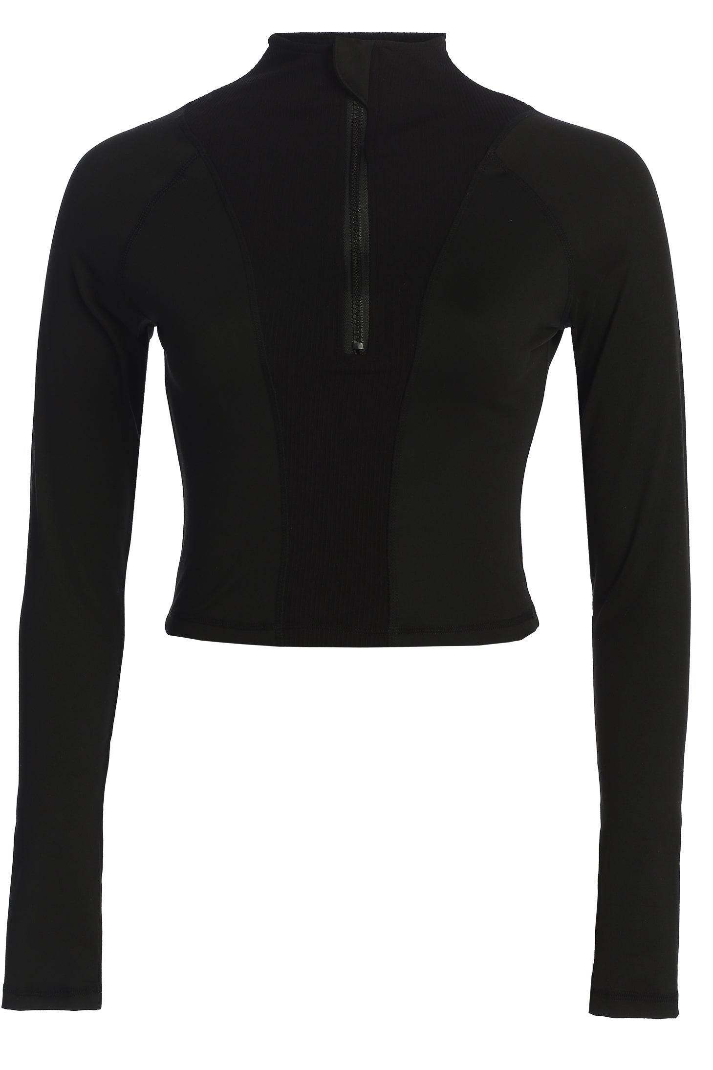 Black Momentum Ribbed Top - JLUXLABEL