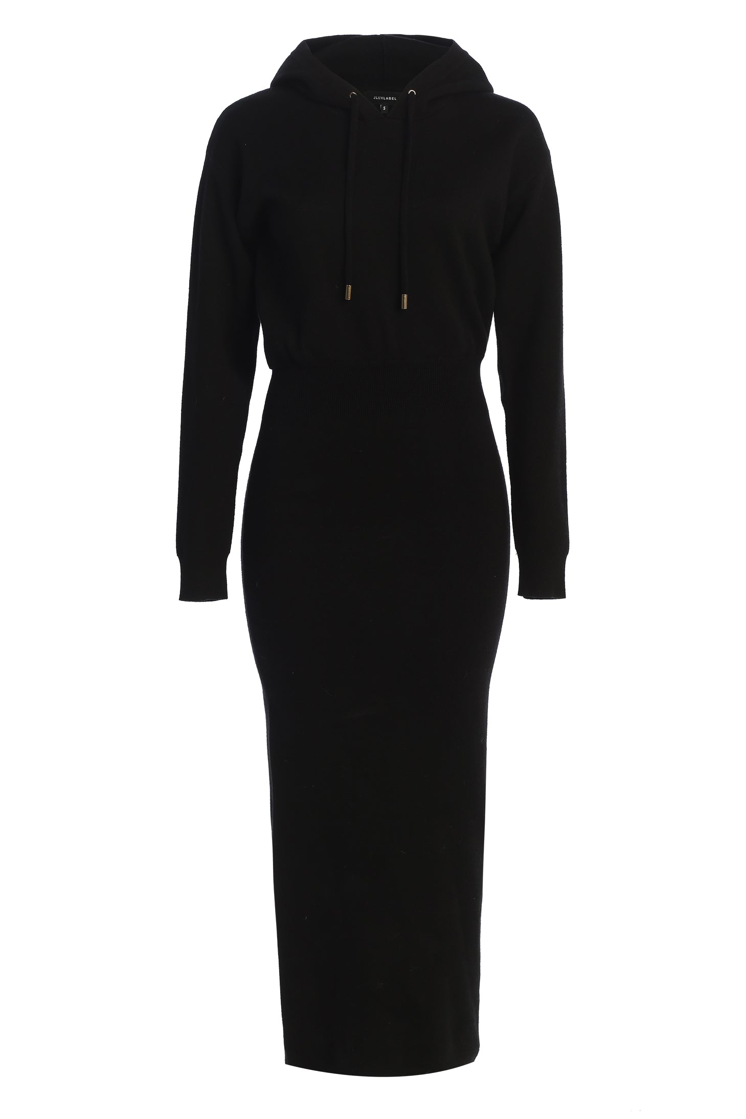 Black All In One Hoodie Dress - JLUXLABEL