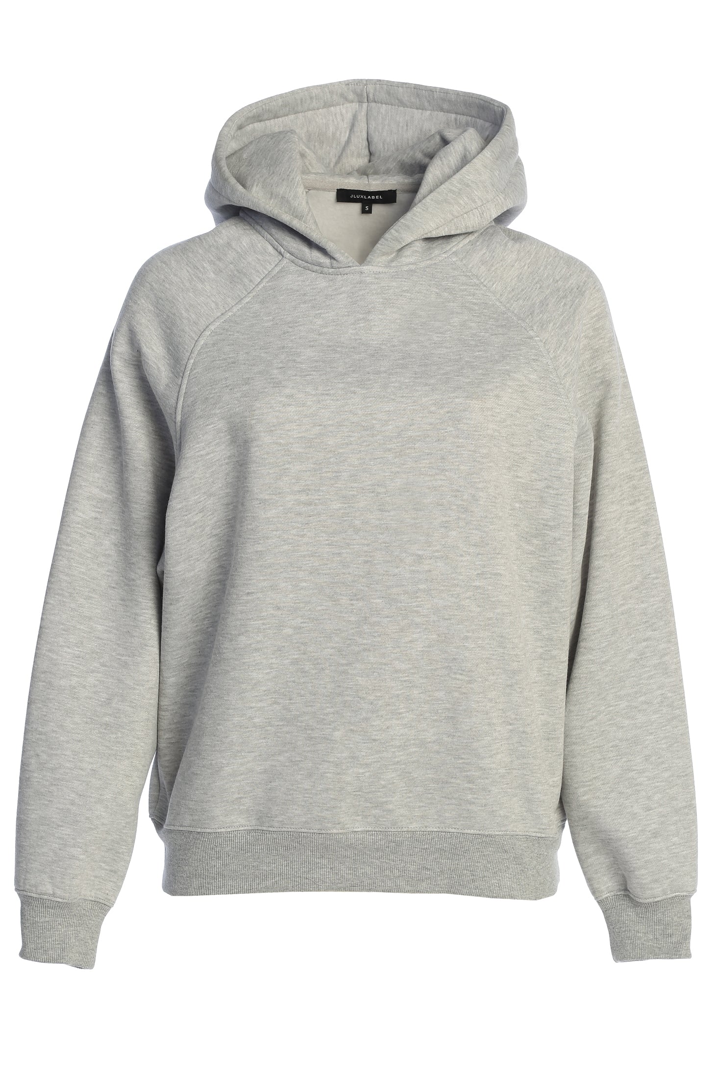 Heather Grey JLUXLABEL Logo Pullover Hoodie - JLUXLABEL