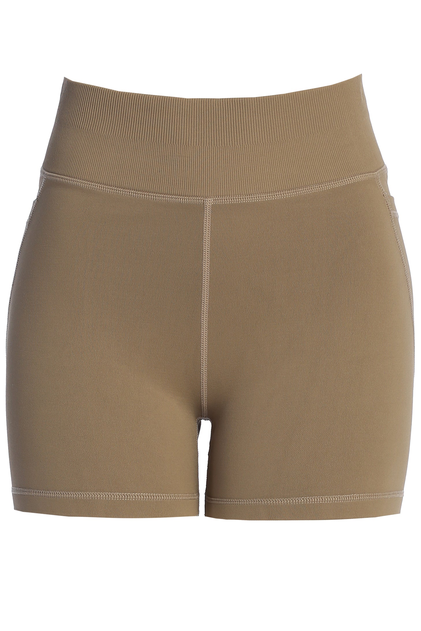 Beige On The Move Biker Short - JLUXLABEL