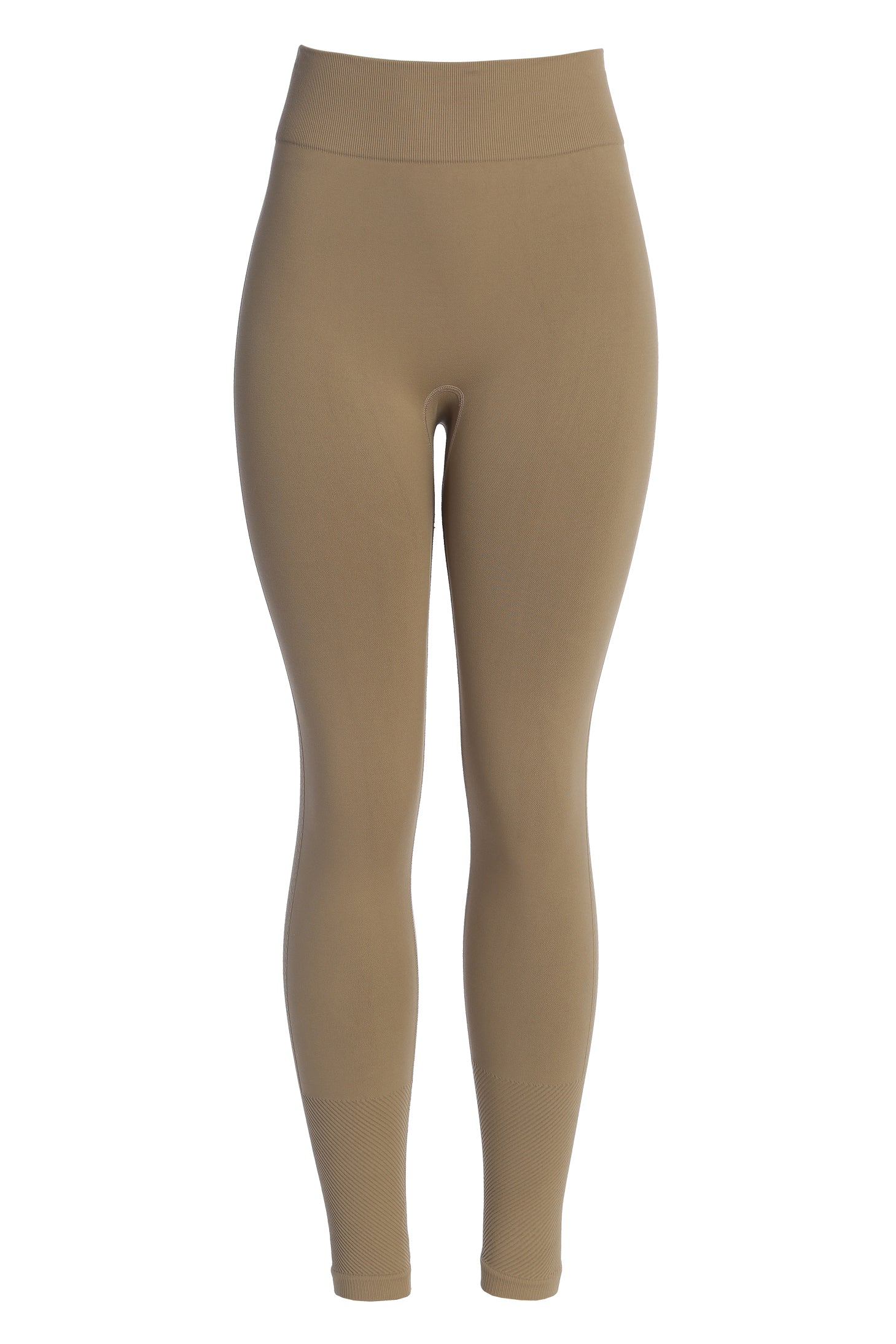 Beige Balance High Rise Leggings - JLUXLABEL