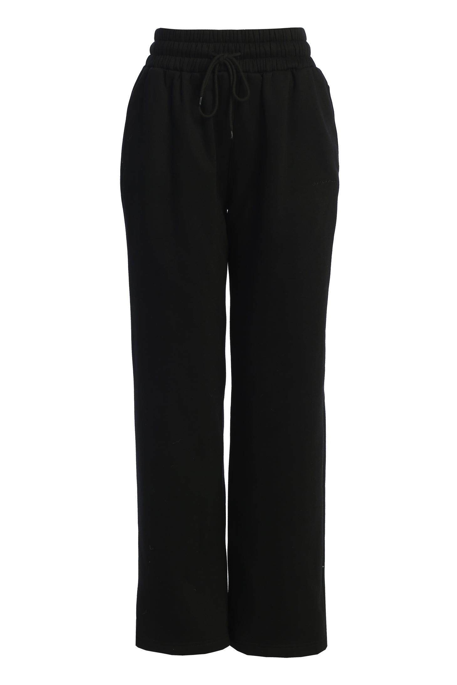 Black JLUXLABEL Logo Fleece Pants - JLUXLABEL