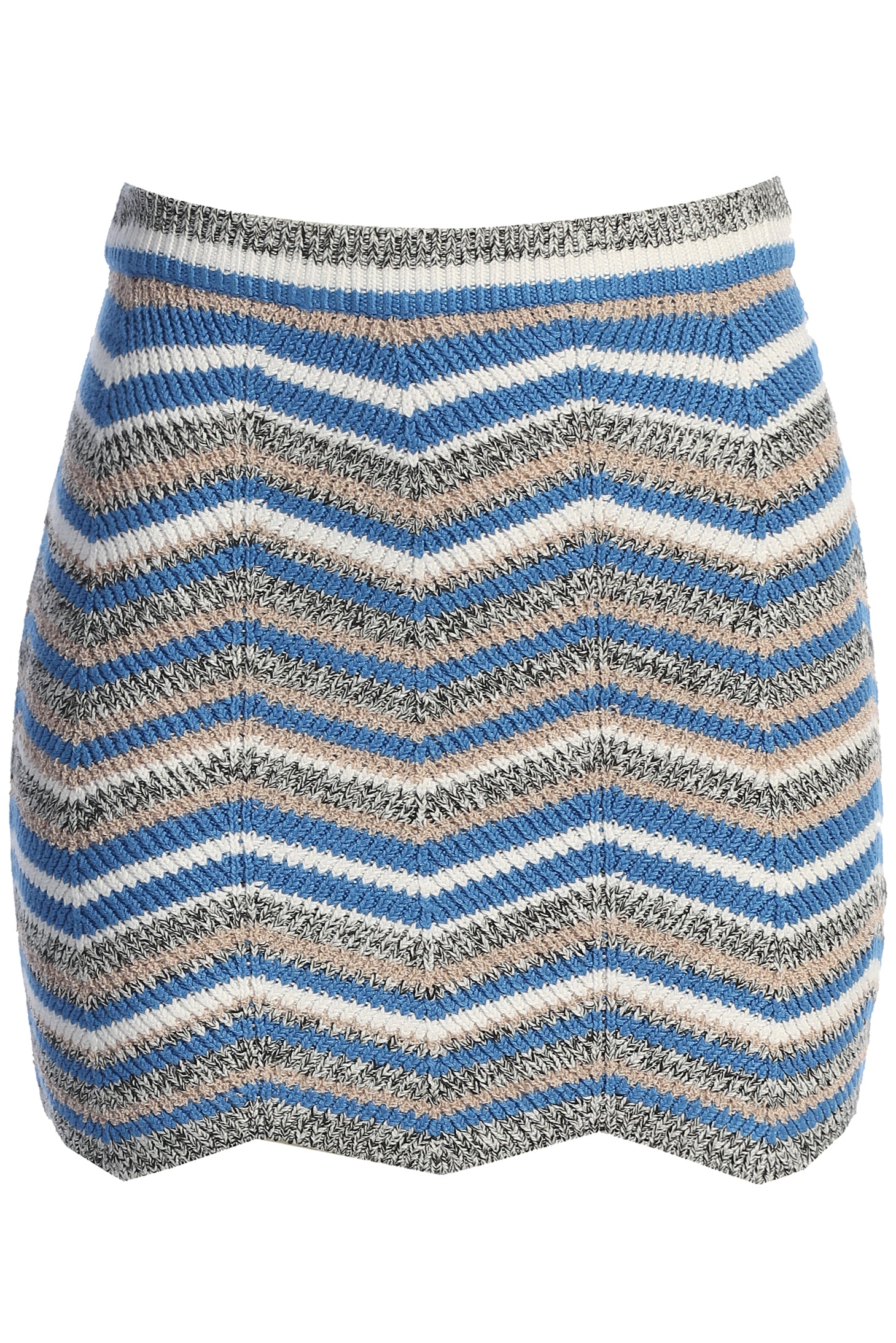 Blue Multi Pure Bliss Striped Mini Skirt - JLUXLABEL