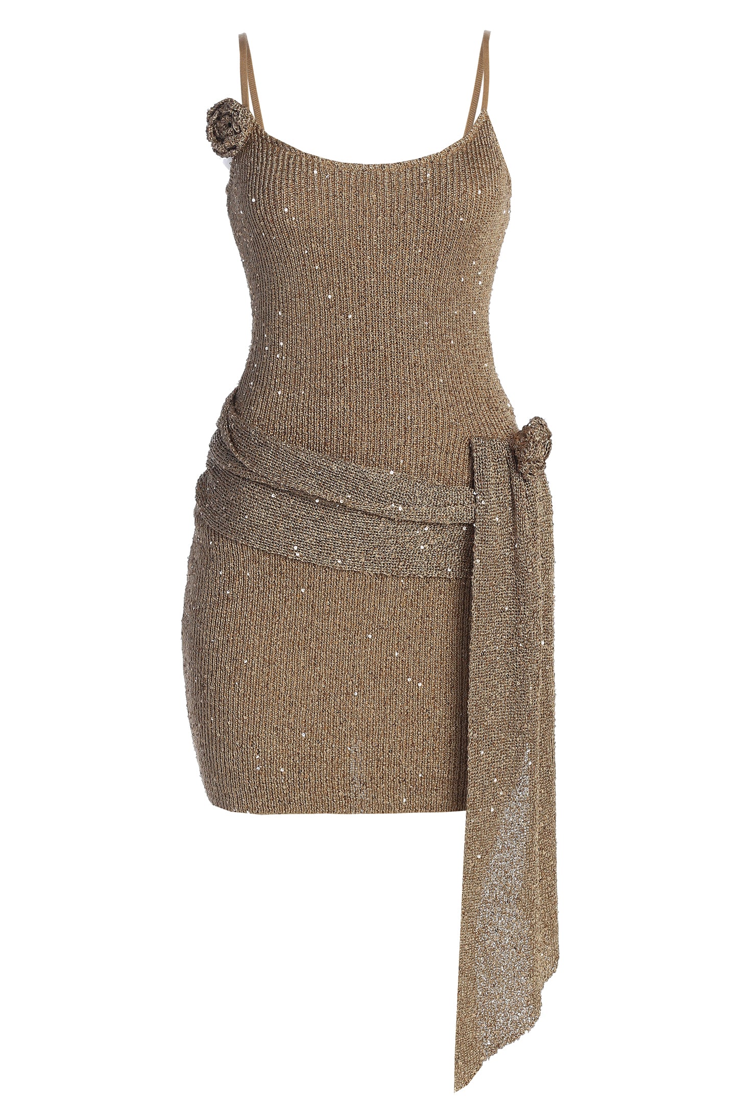 Gold Golden Dusk Sequin Dress - JLUXLABEL