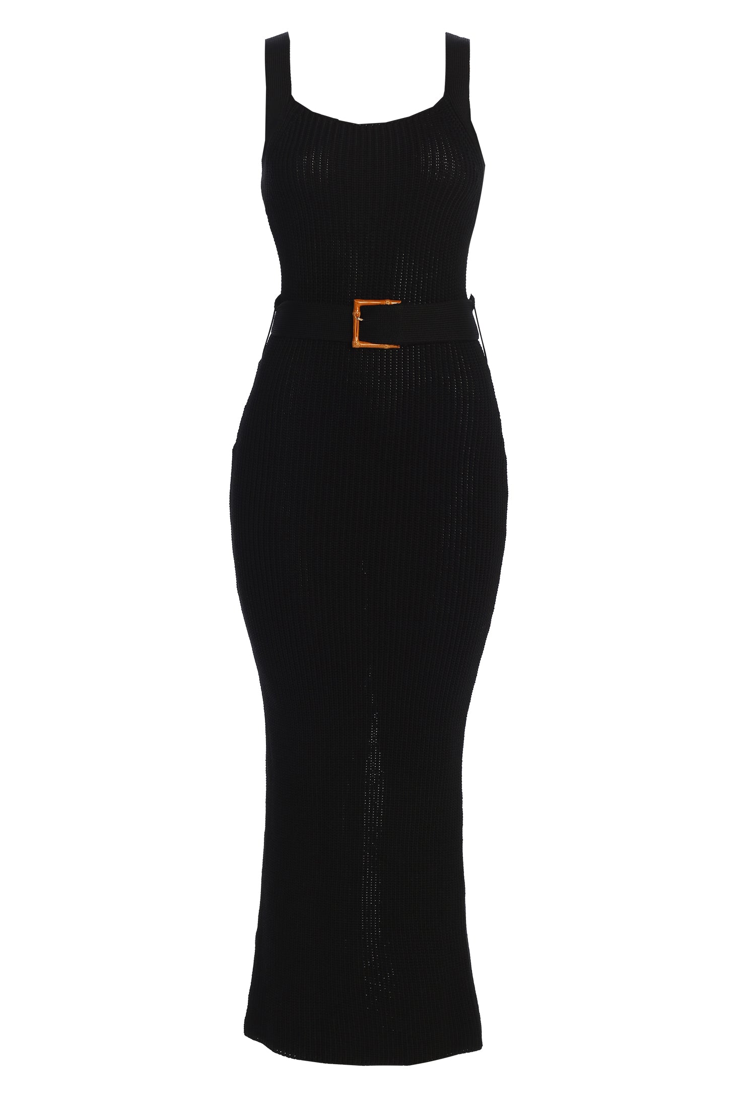 Black Moonrise Ribbed Maxi Dress - JLUXLABEL