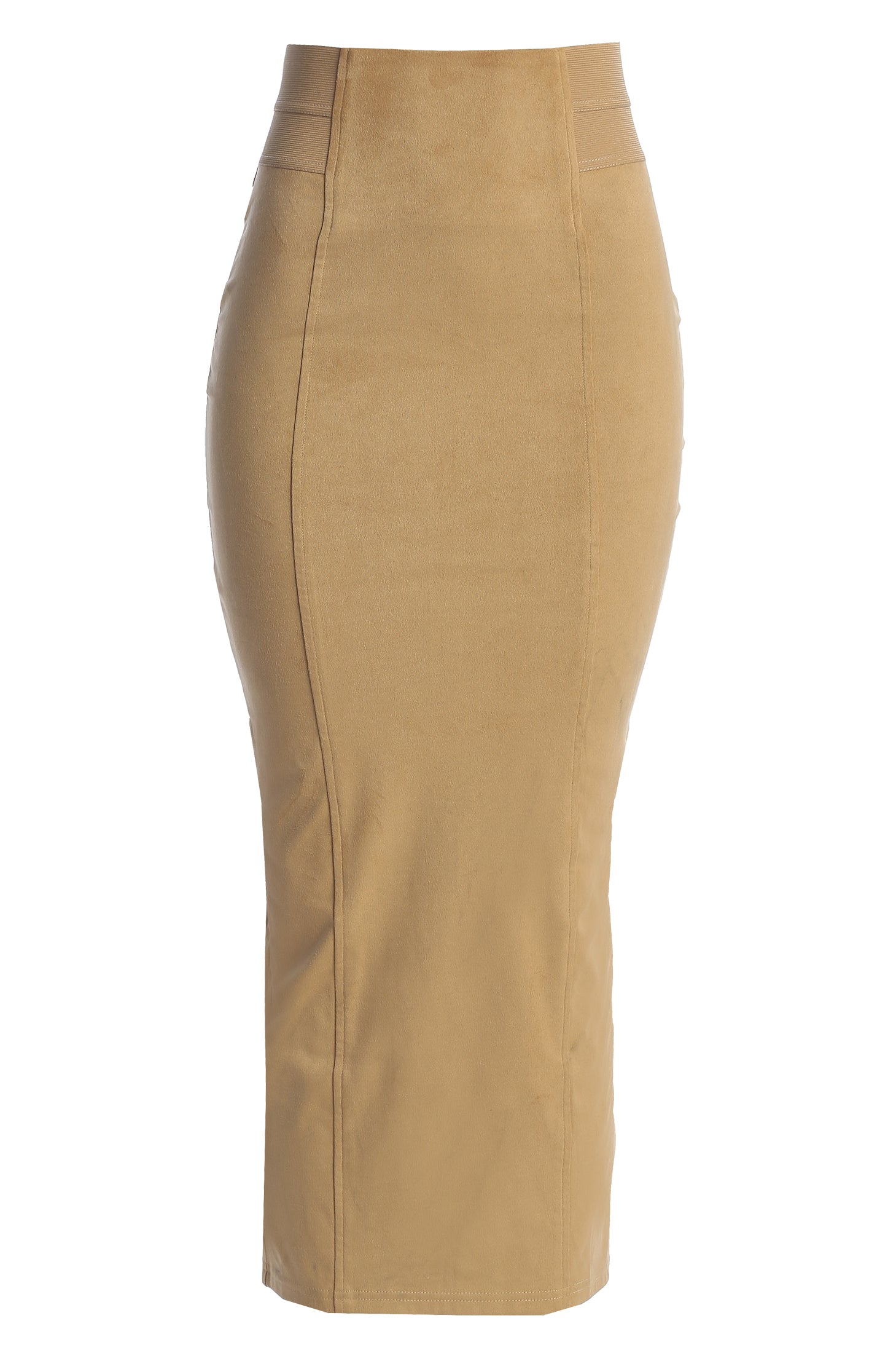 Beige Phoenix Suede Skirt - JLUXLABEL