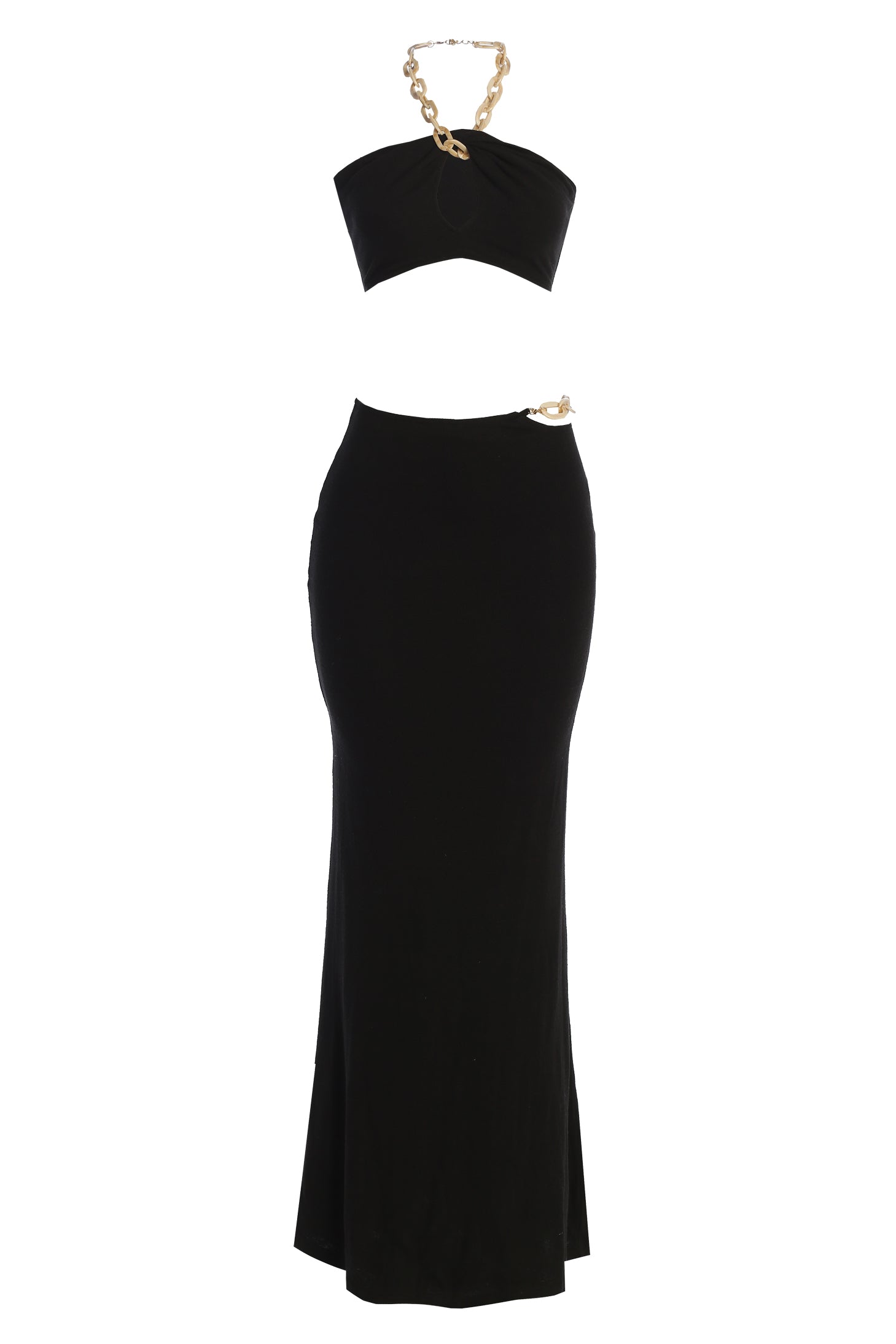 Black Summer Horizon Skirt Set - JLUXLABEL