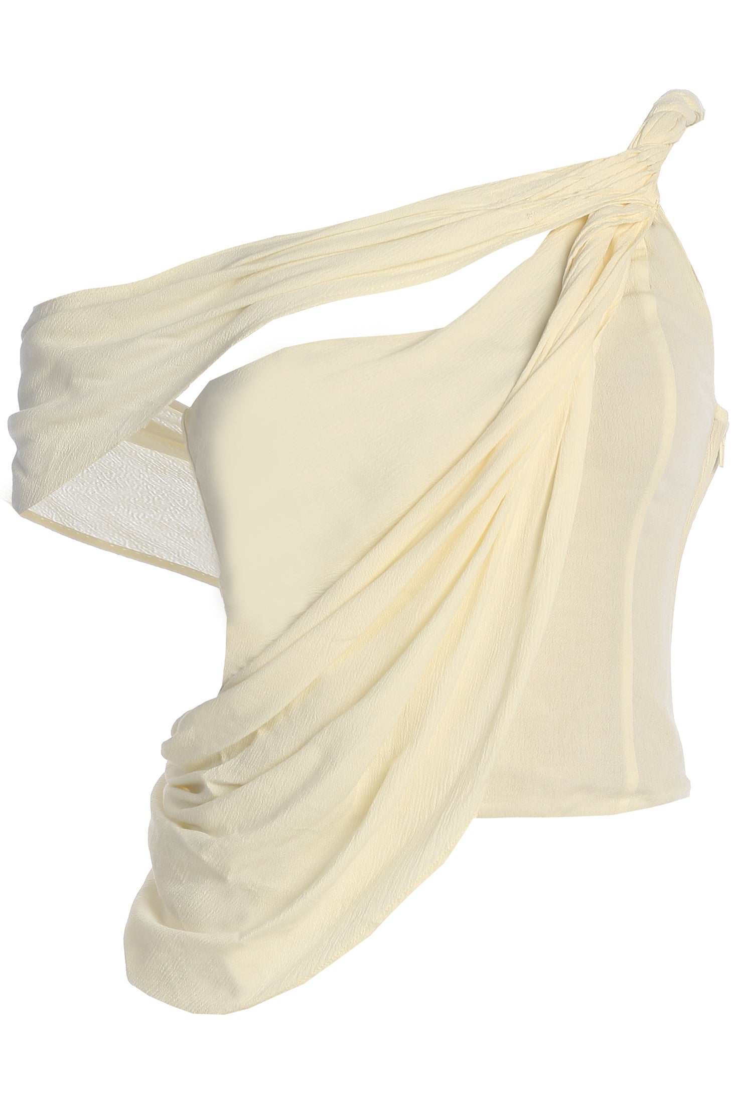 Ivory Diosa Drape Top - JLUXLABEL