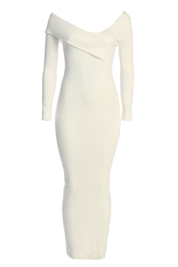 Ivory Harper Knit Maxi Dress - JLUXLABEL