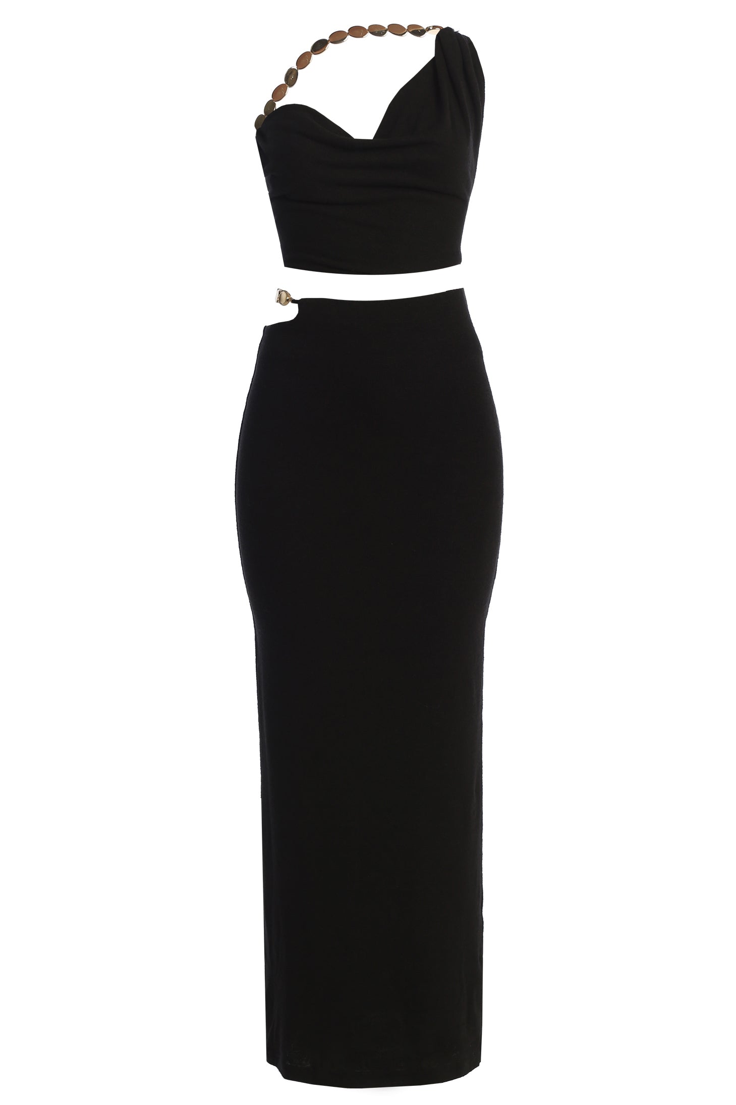 Black Skye Knit Skirt Set - JLUXLABEL