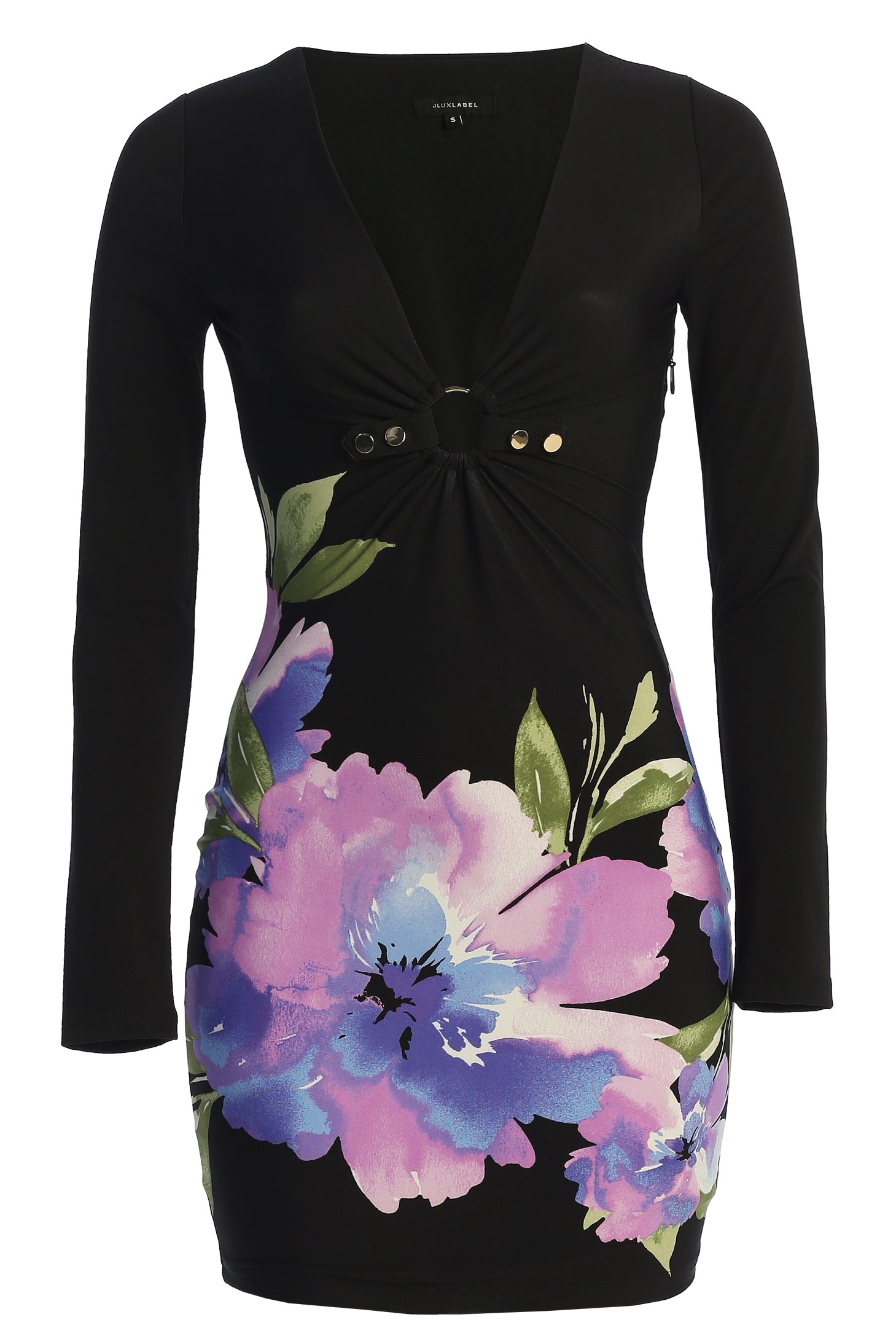 Floral Print Exotic Flower Dress - JLUXLABEL