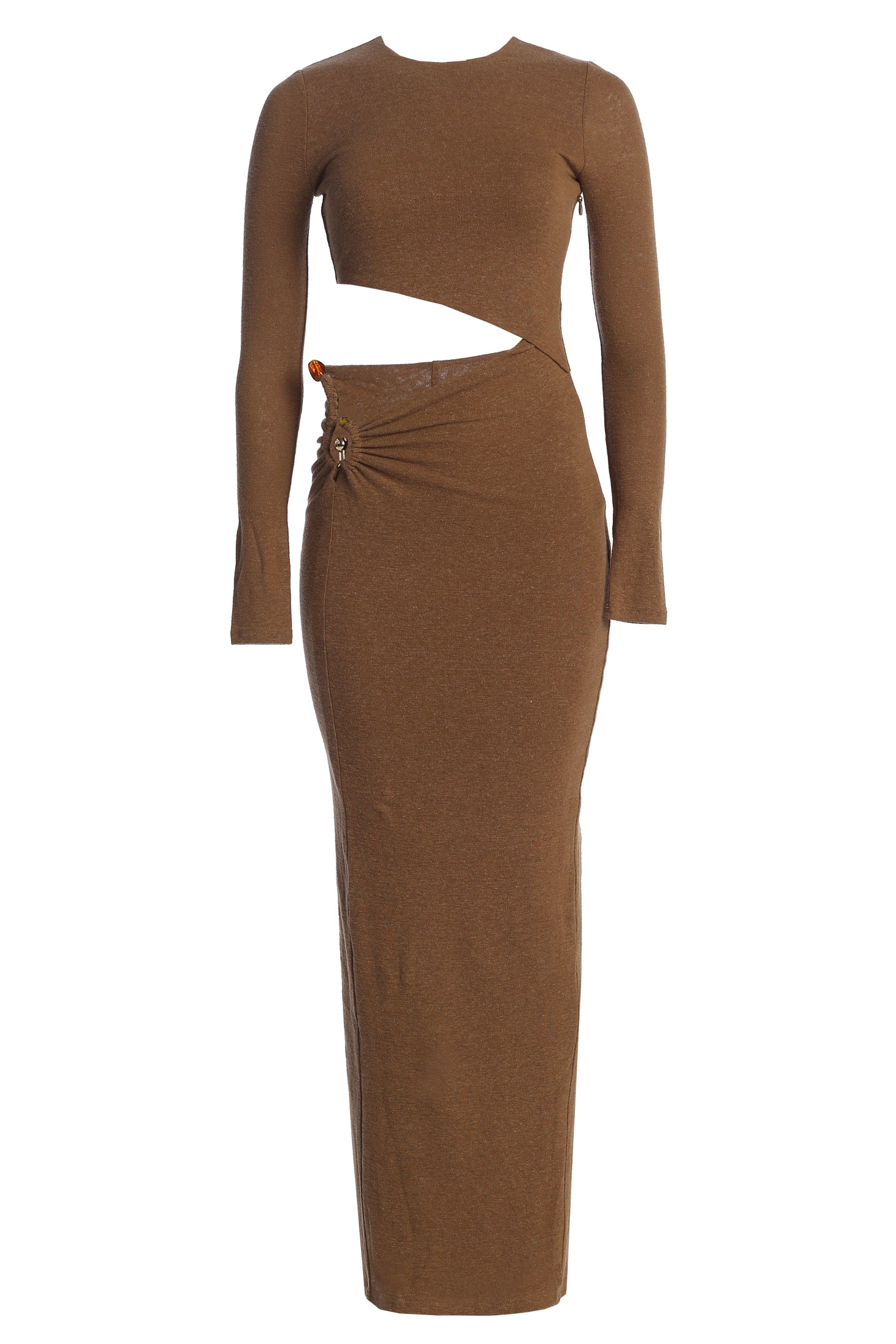 Chocolate Summer Romance Cutout Dress - JLUXLABEL