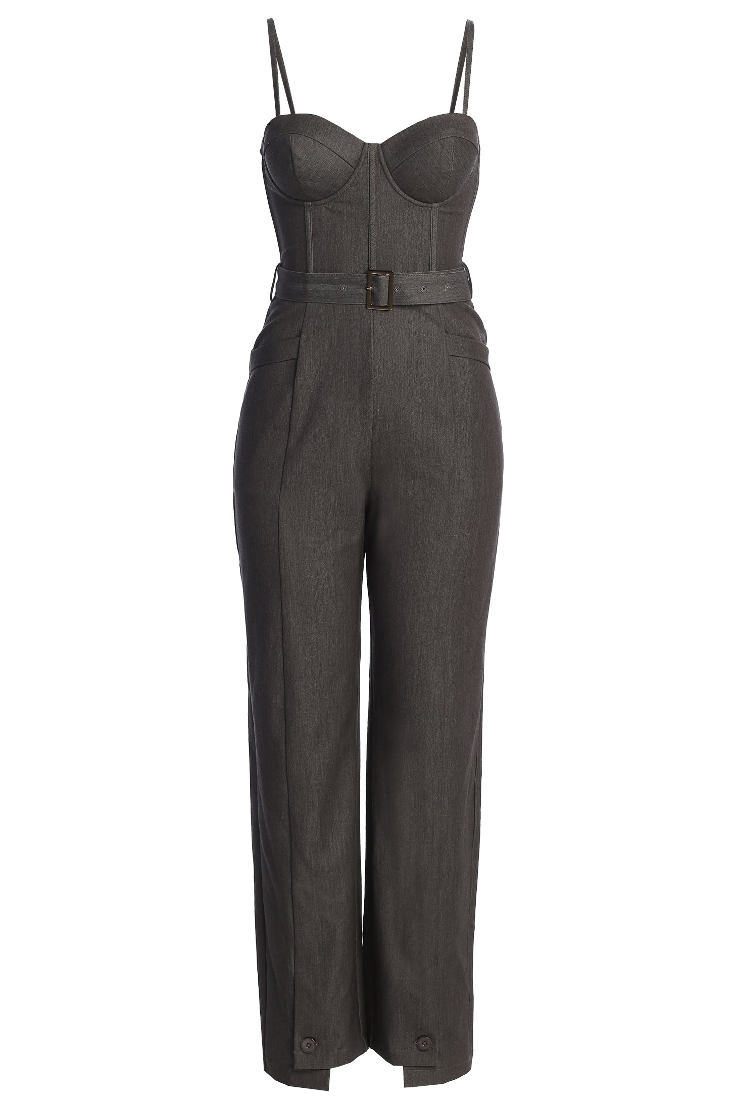Grey Sweetheart Aroma Jumpsuit - JLUXLABEL