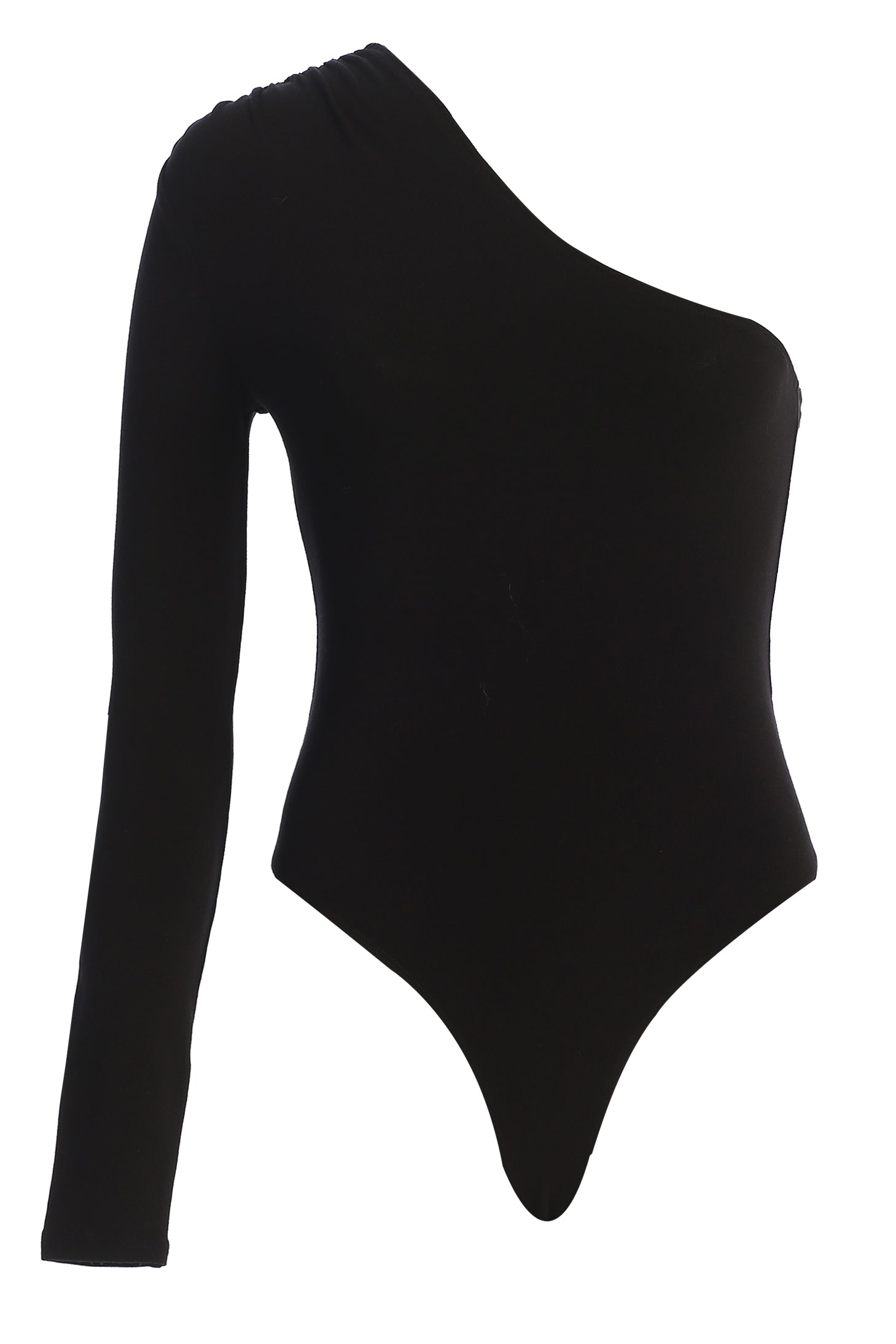 Black Nobu One Shoulder Bodysuit - JLUXLABEL