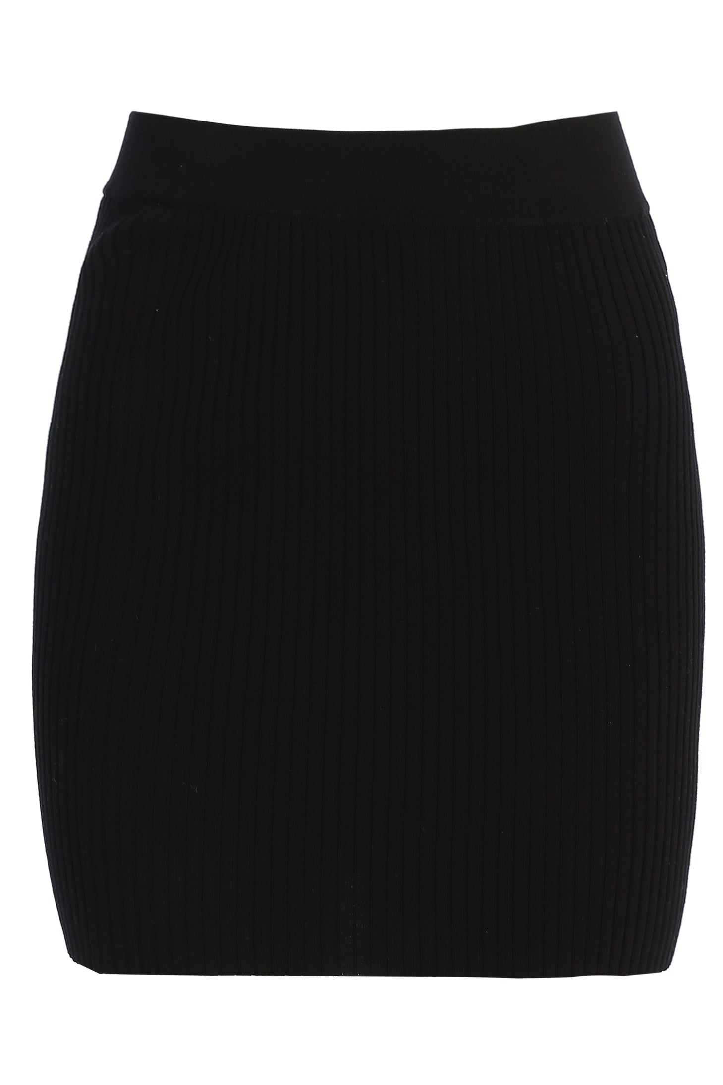 Black Jessy Ribbed Skirt Set - JLUXLABEL