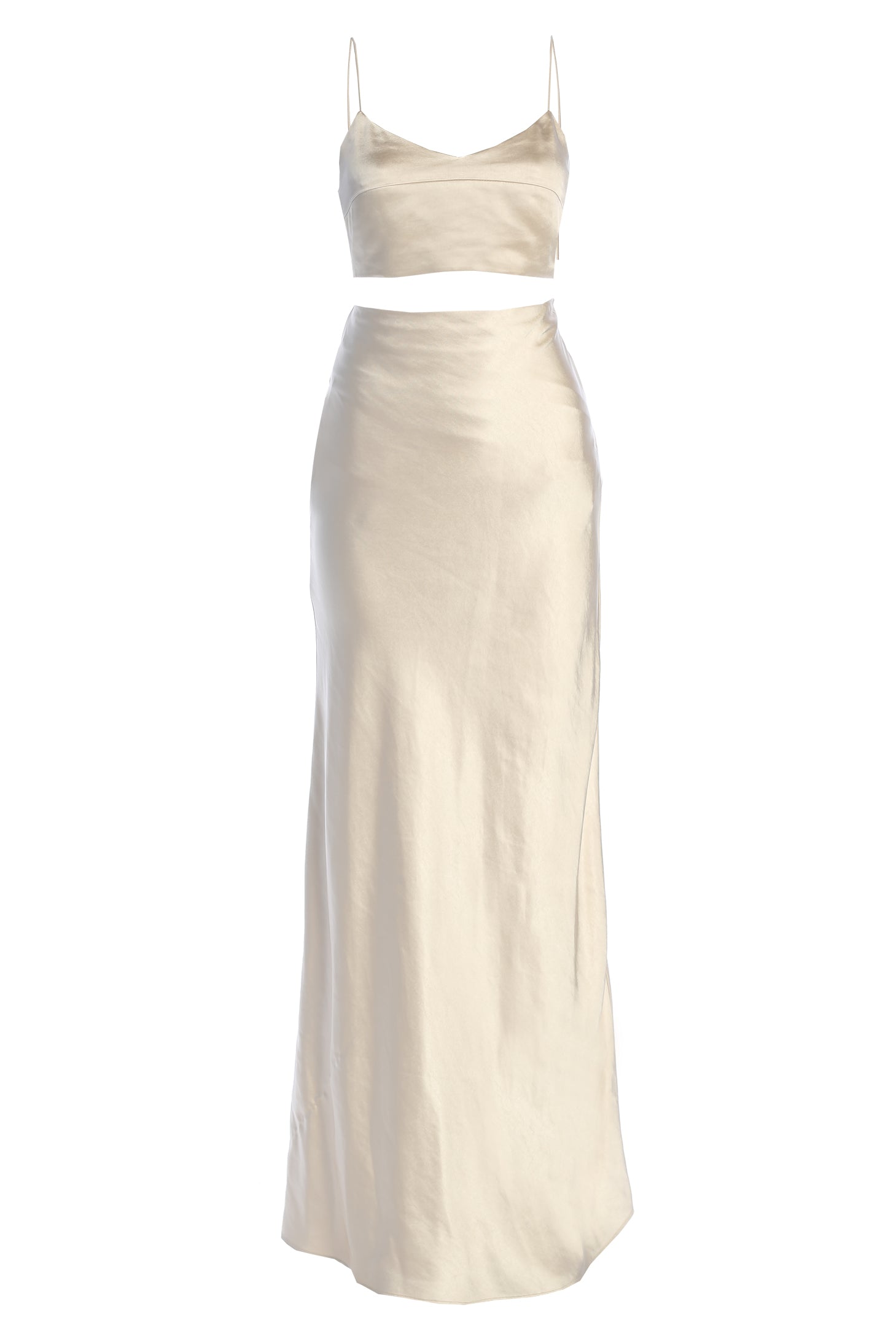 Champagne Isella 2-Piece Skirt Set - JLUXLABEL