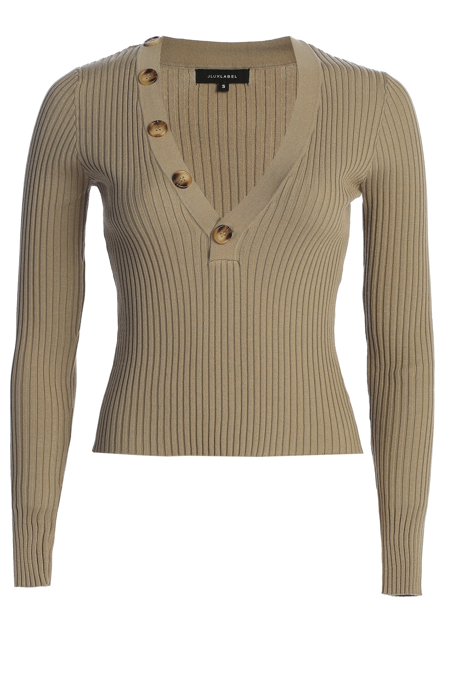 Taupe Jessy Ribbed Skirt Set - JLUXLABEL