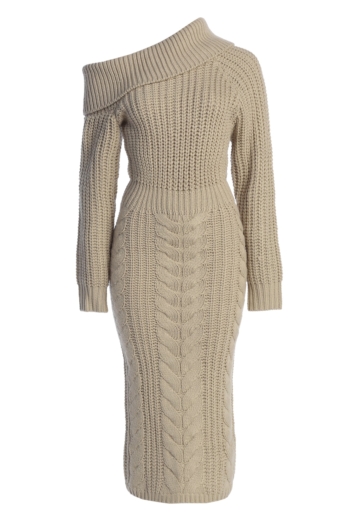 Stone Monette Cable Knit Dress - JLUXLABEL