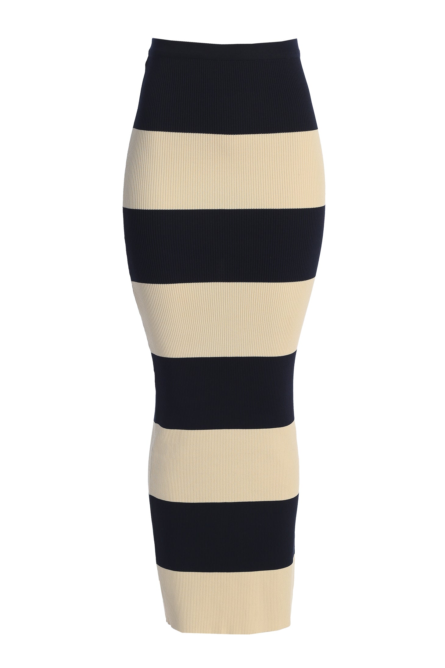 Ivory/Navy Jaide Maxi Knit Skirt - JLUXLABEL
