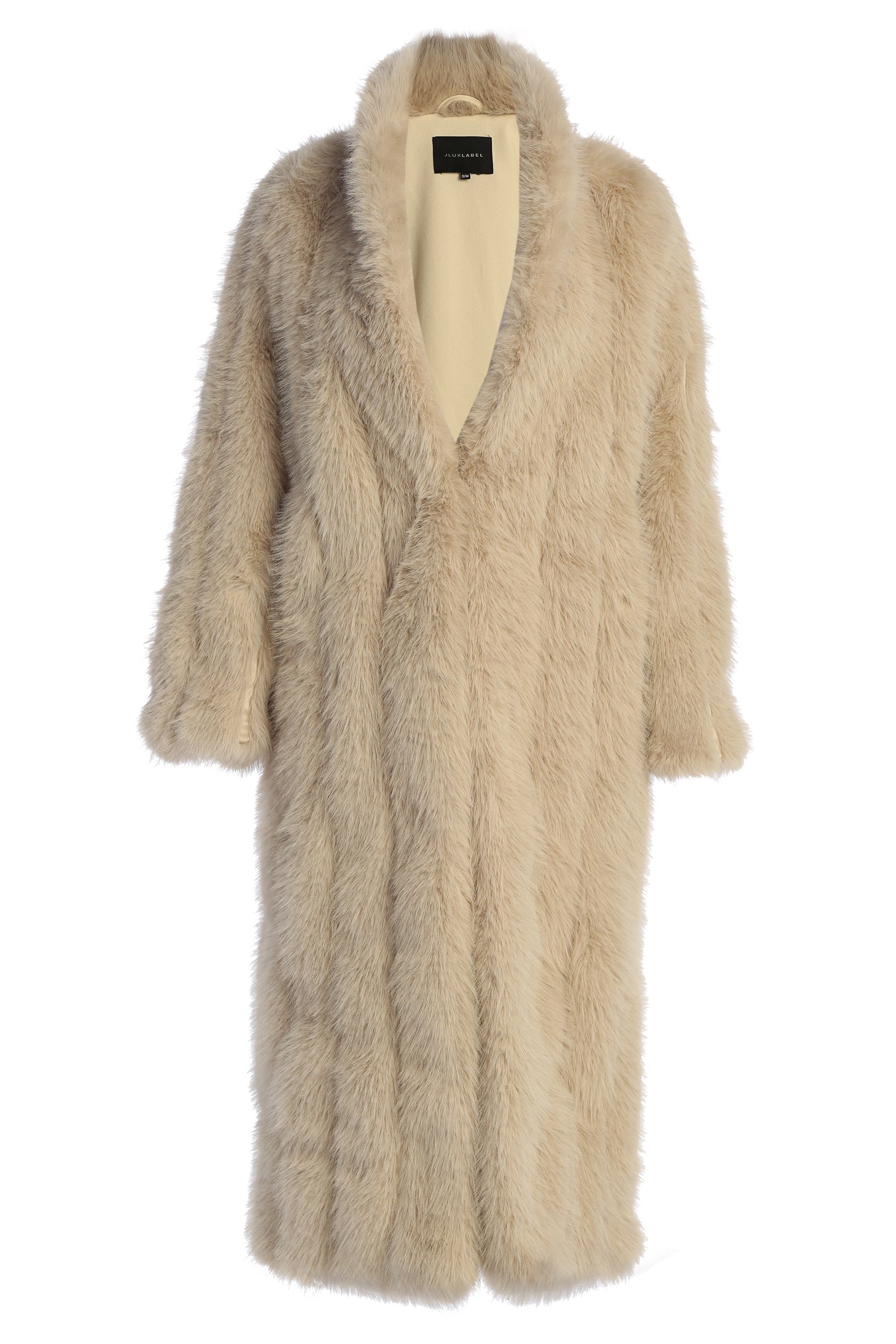 Beige Manhattan Faux Fur Coat - JLUXLABEL