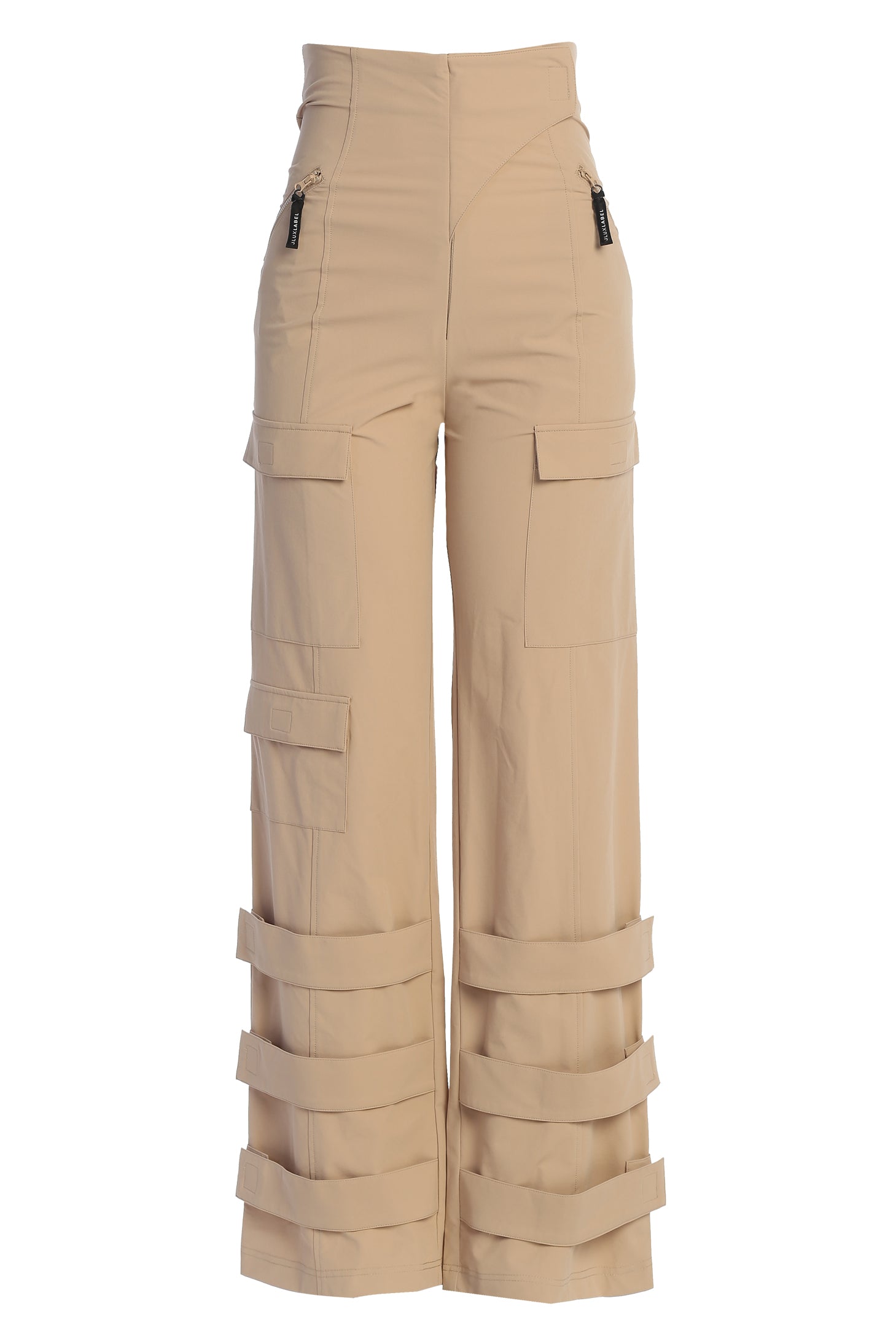Tan Nyah Nylon Utility Pants - Main Image