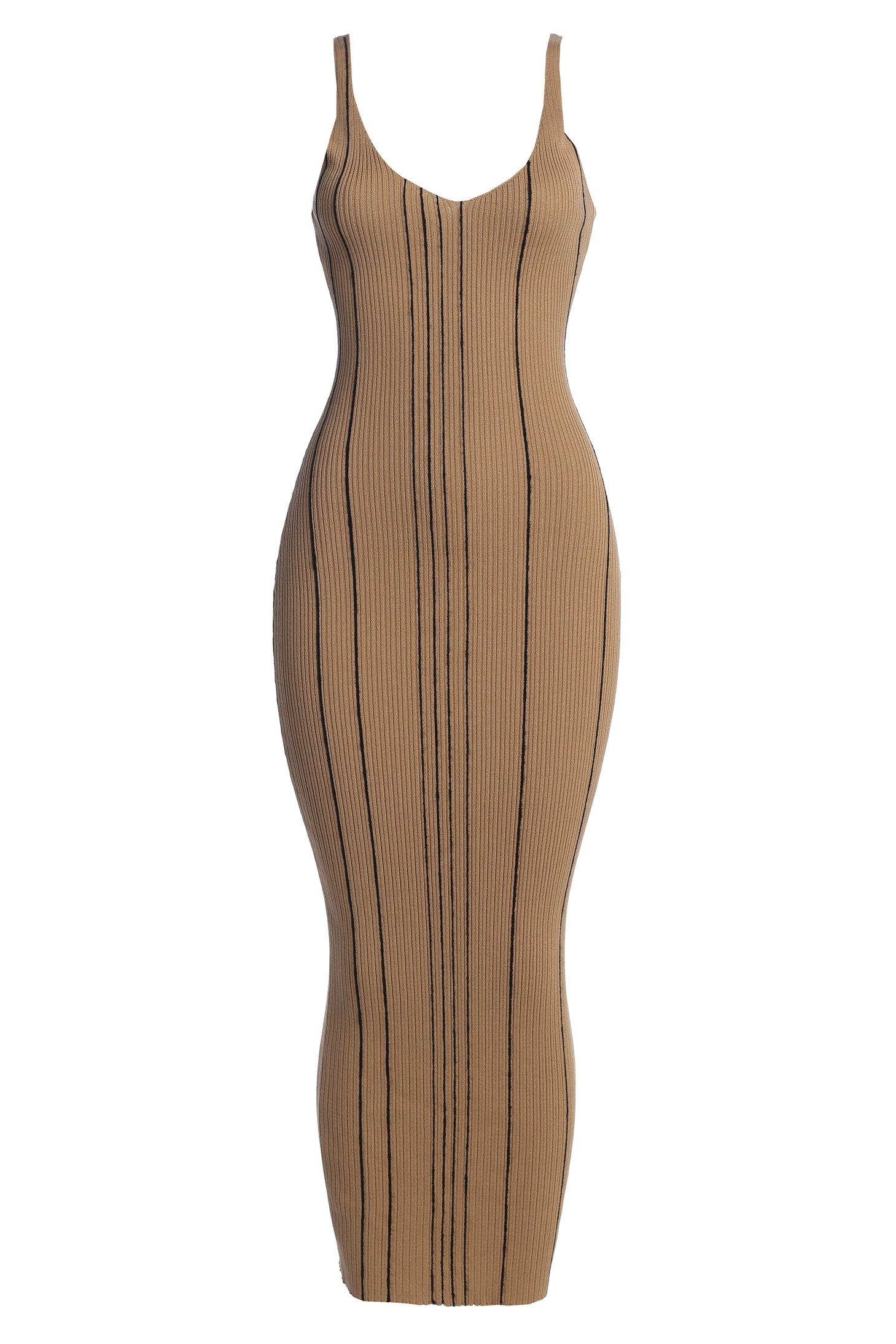 Taupe Sammi Seamed Maxi Dress - JLUXLABEL