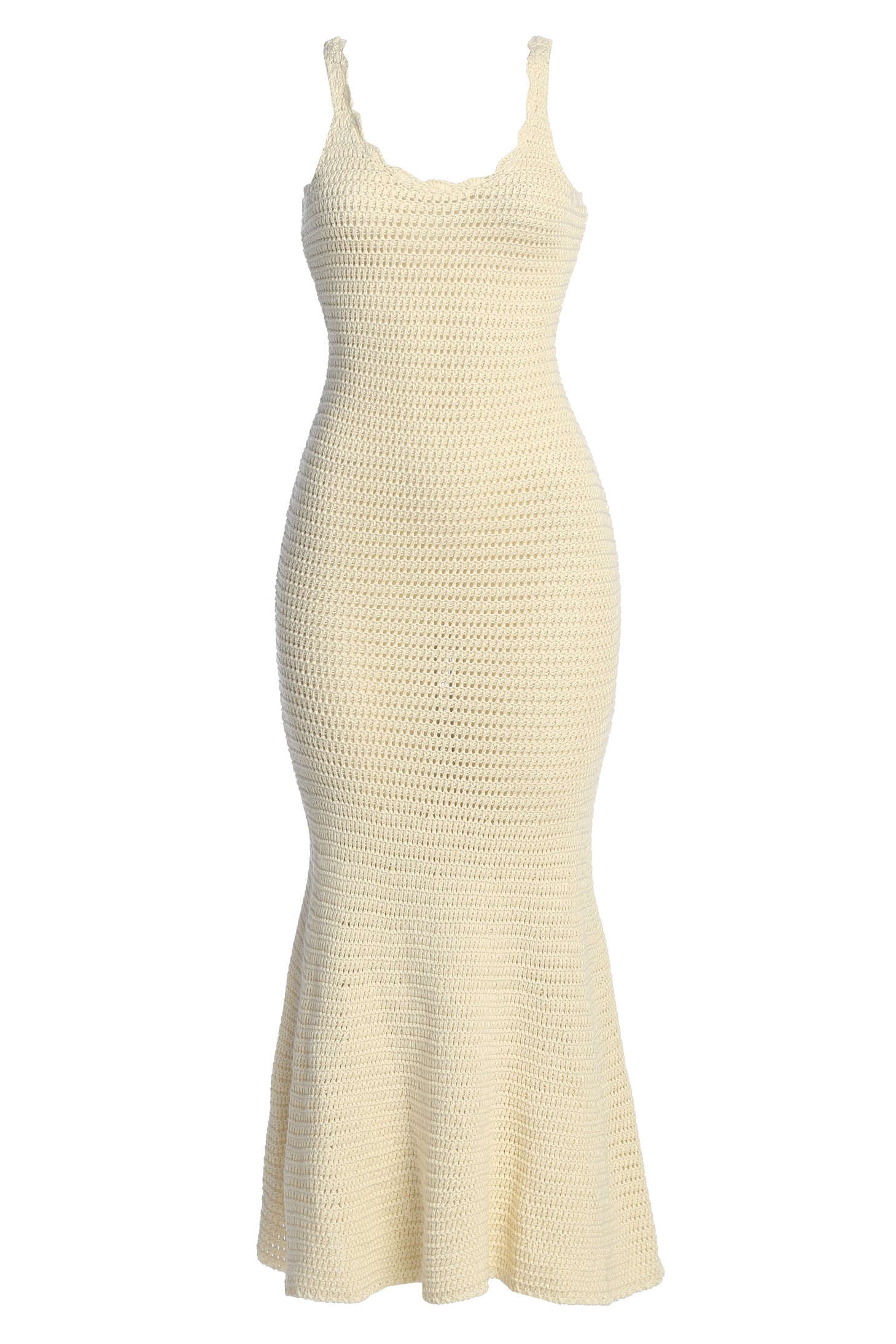 Ivory Halo Crochet Maxi Dress - JLUXLABEL
