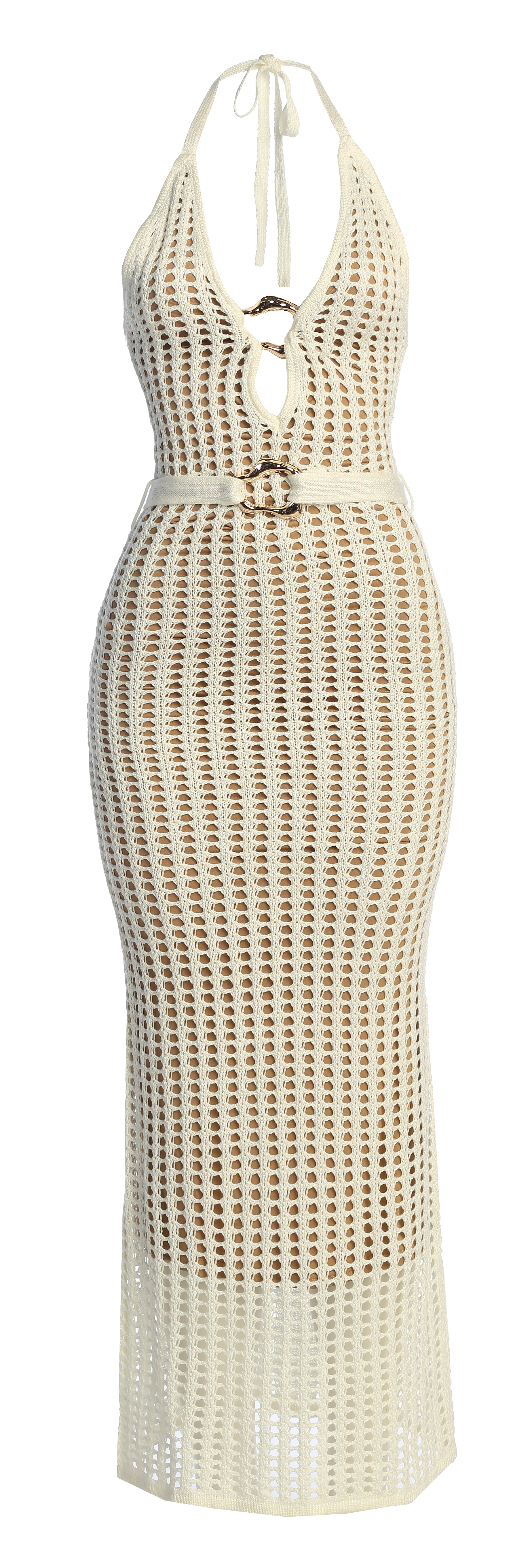 Ivory Oceanic Dream Crochet Maxi Dress - JLUXLABEL