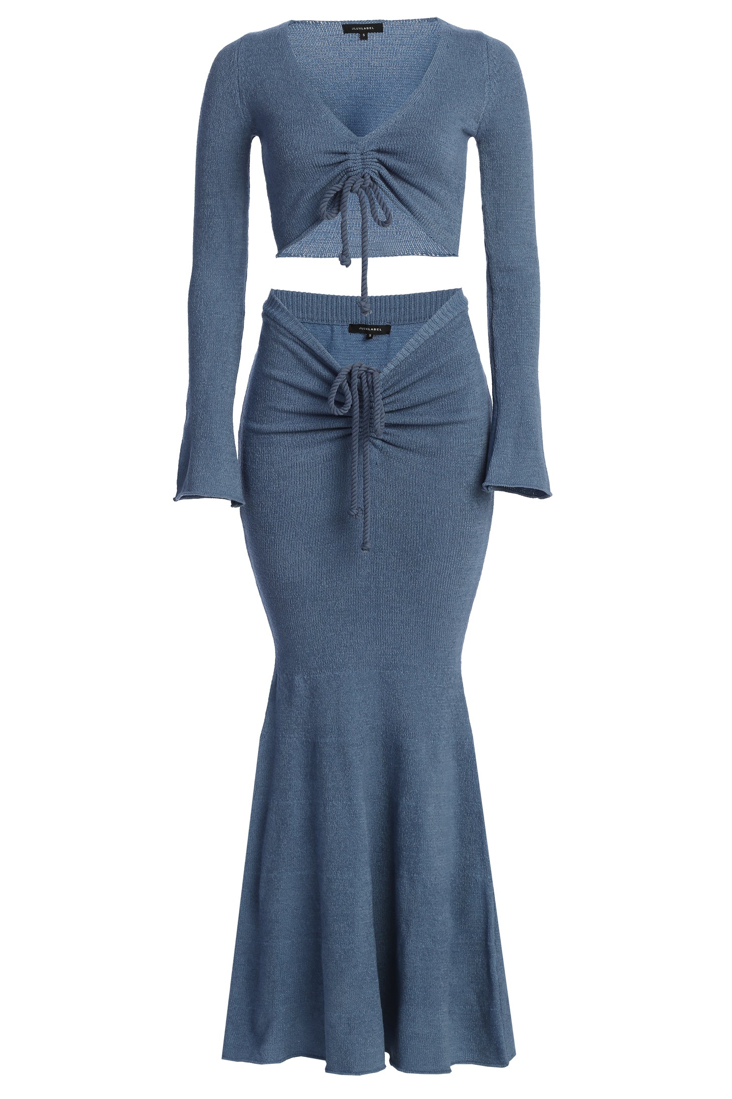 Blue Dusk Resort Two-Piece Skirt Set - JLUXLABEL