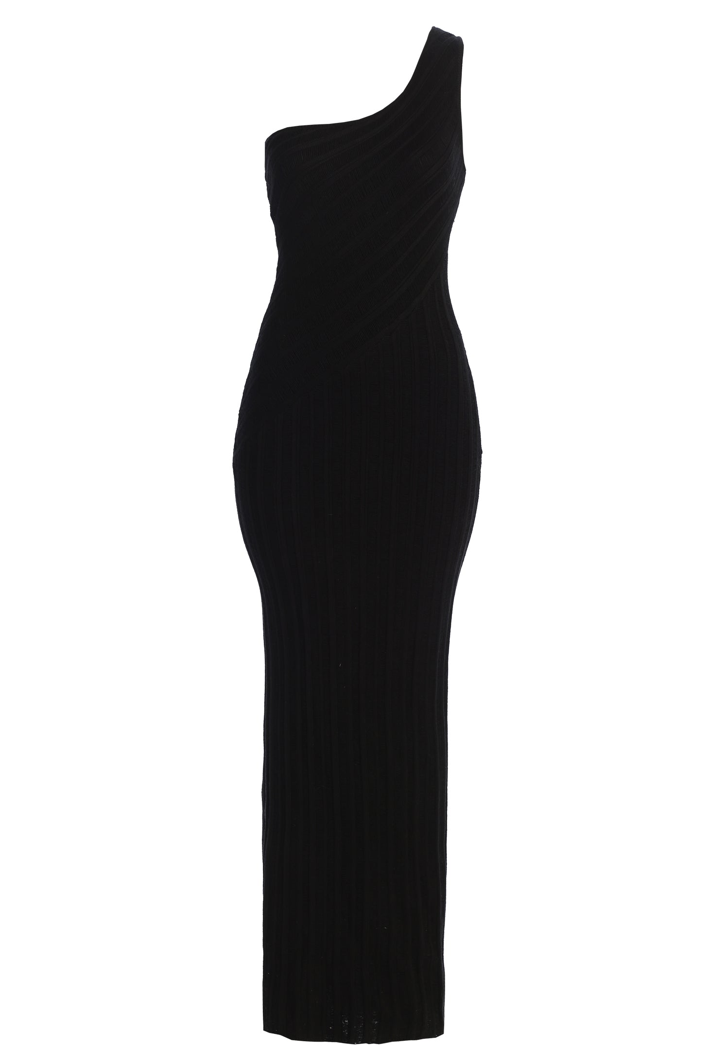 Black Fringe Knit Maxi Dress - JLUXLABEL