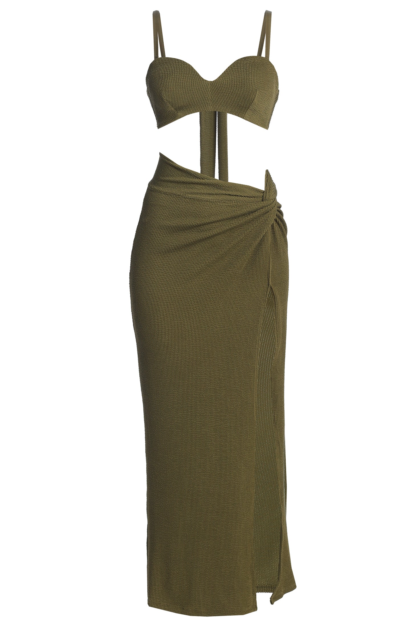 Olive Deidra Draped Skirt Set - JLUXLABEL