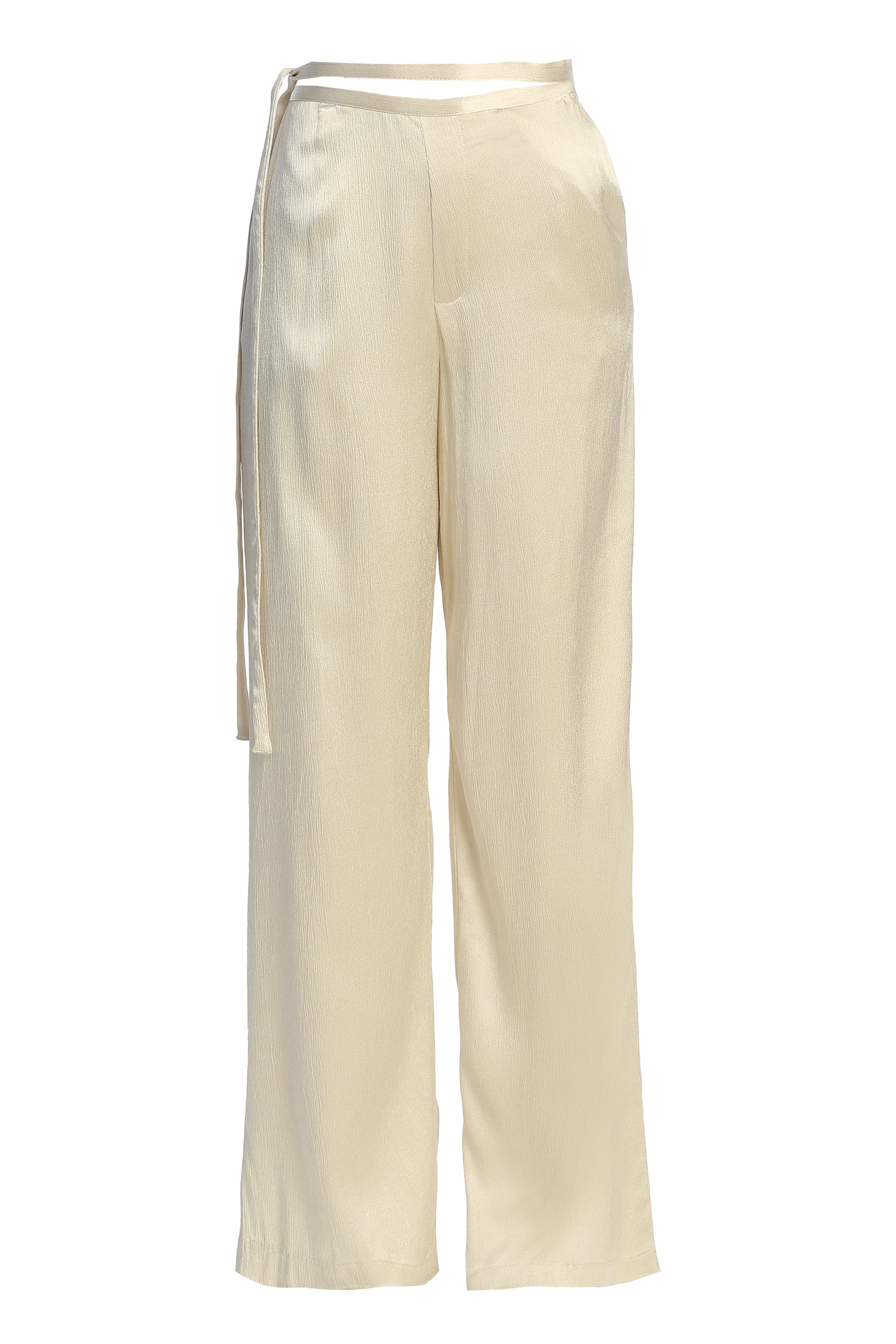 Champagne Deserae Satin Pants - JLUXLABEL