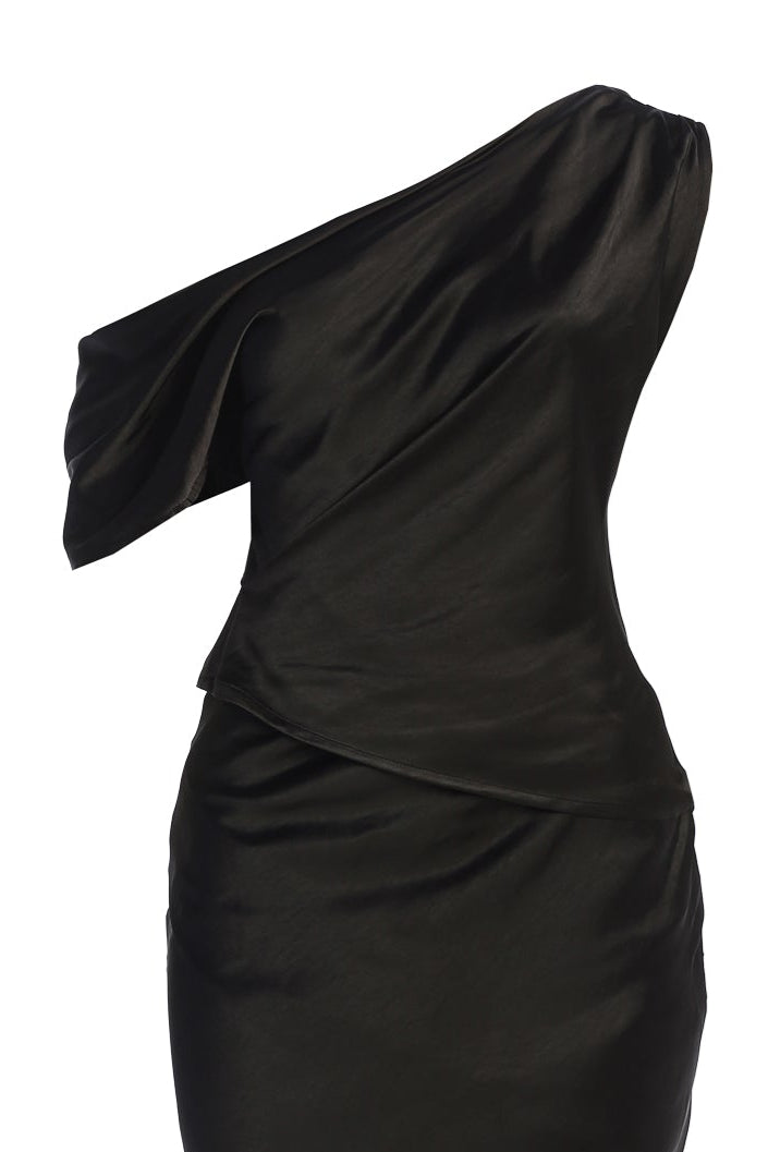 asymmetrical dress top Stop & Stare Asymmetrical Mini Dress, Plum Small