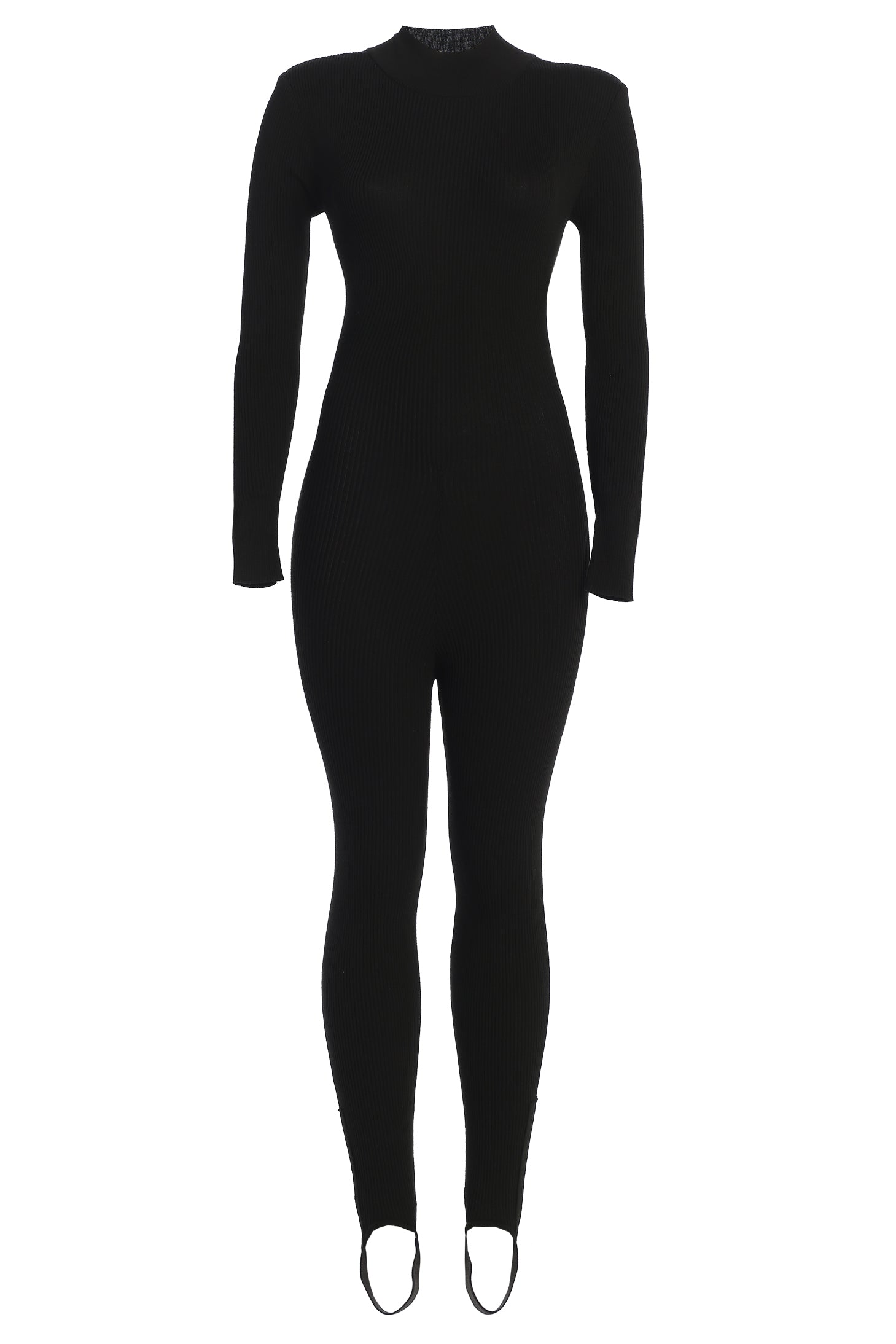 Black Minna Mock Neck Jumpsuit - JLUXLABEL