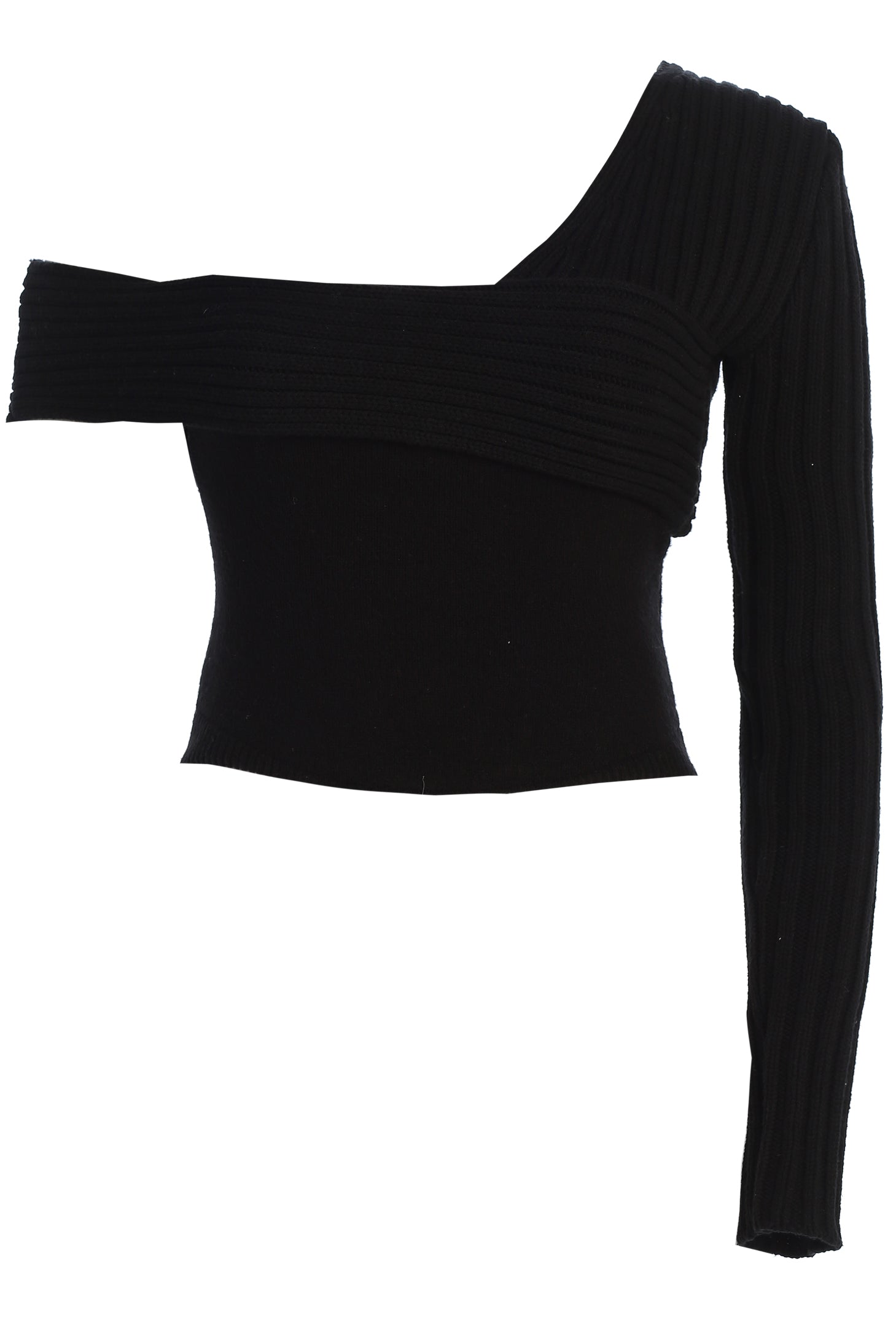 Black Hadi Sweater Knit Top