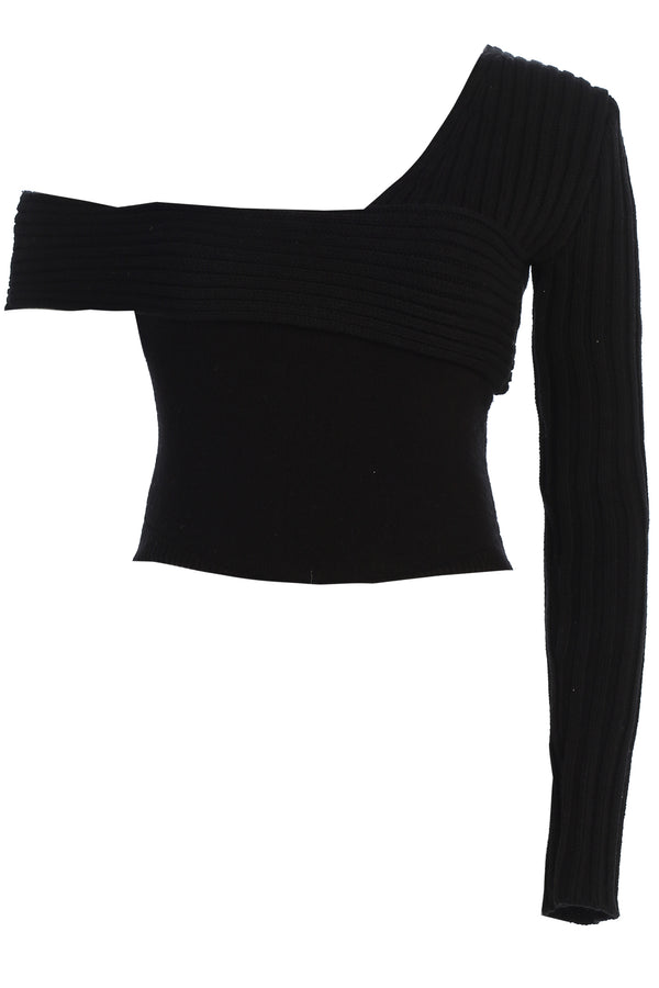 Black Hadi Sweater Knit Top - JLUXLABEL