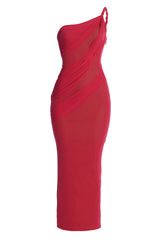 Pink Alari One Shoulder Maxi Dress - JLUXLABEL