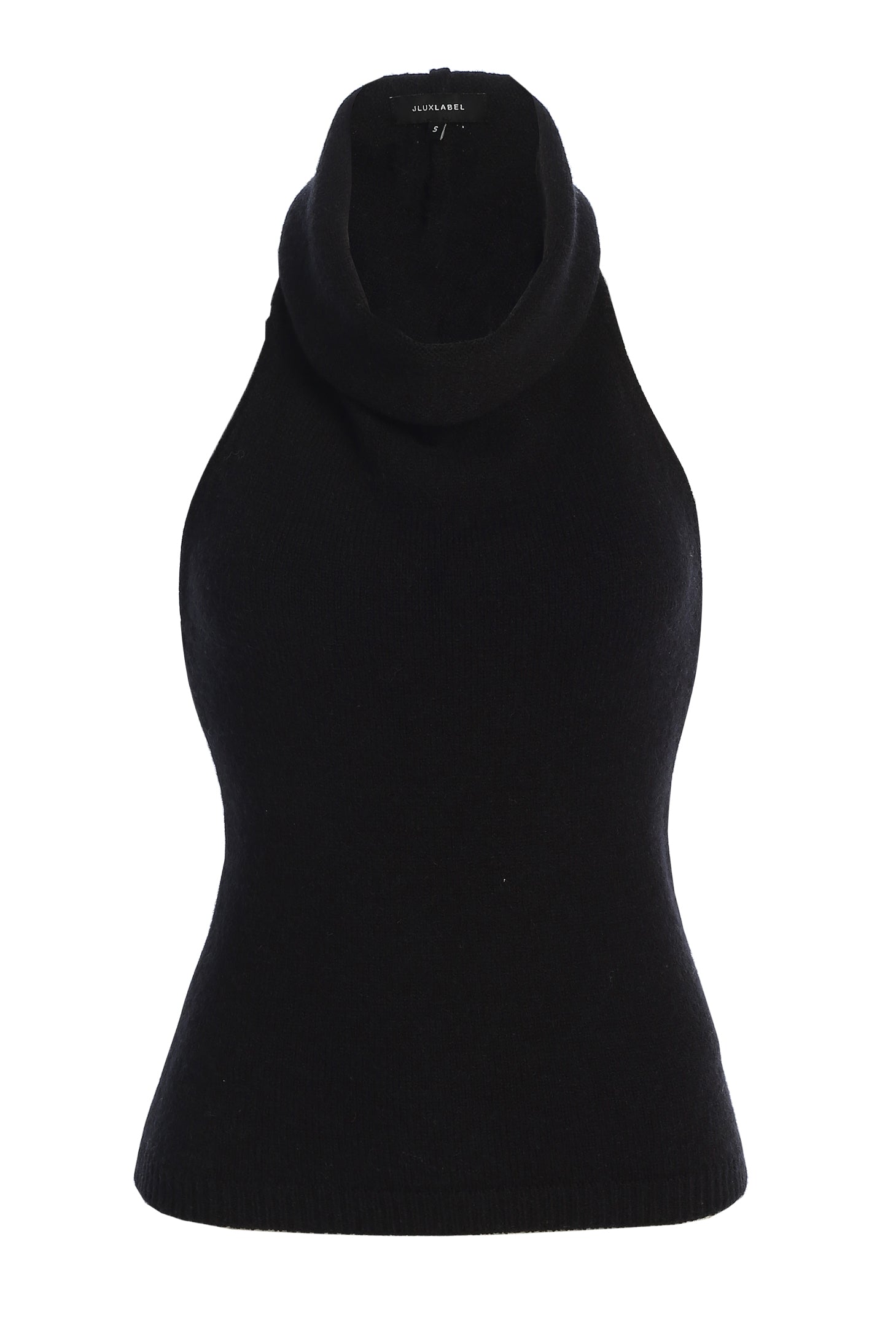 Black Joya Rib Knit Top - JLUXLABEL
