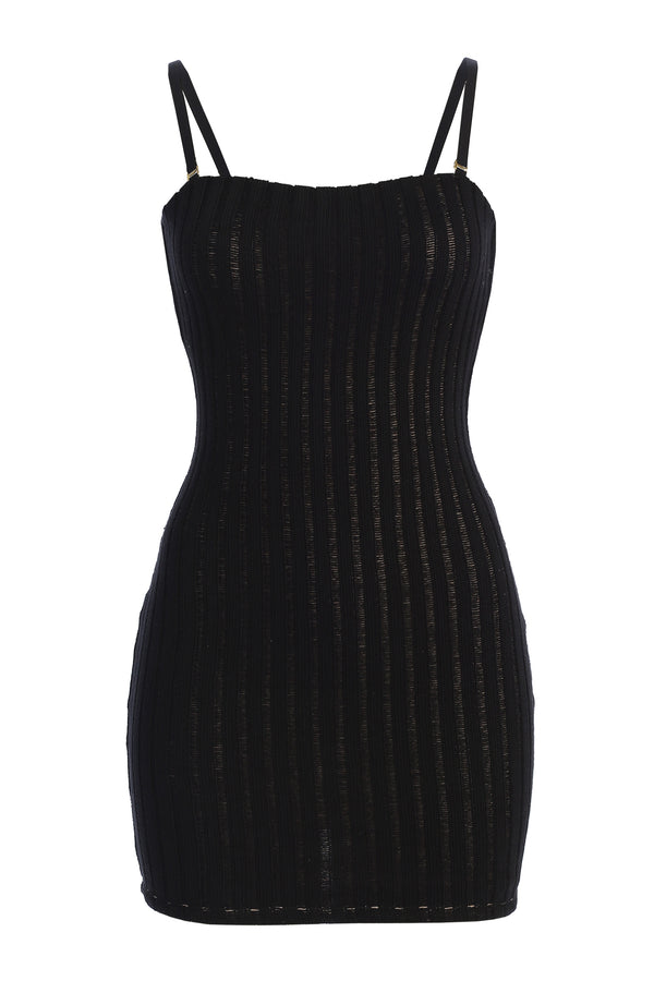 Black Cosmo Mini Dress - JLUXLABEL